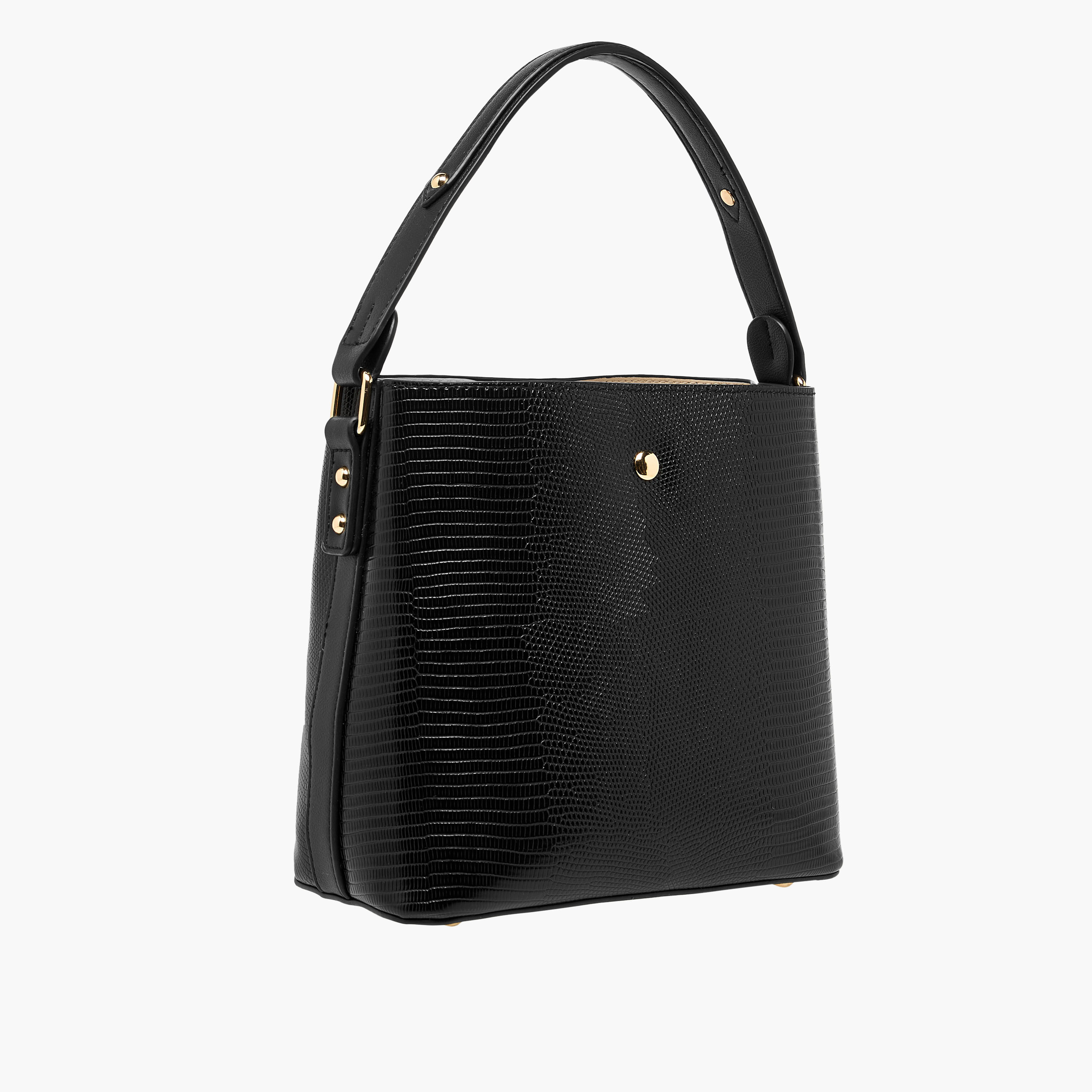 Celeste Textured Shoulder Bag with Zip Closure-women-bagsandwallets-handbags-image-5
