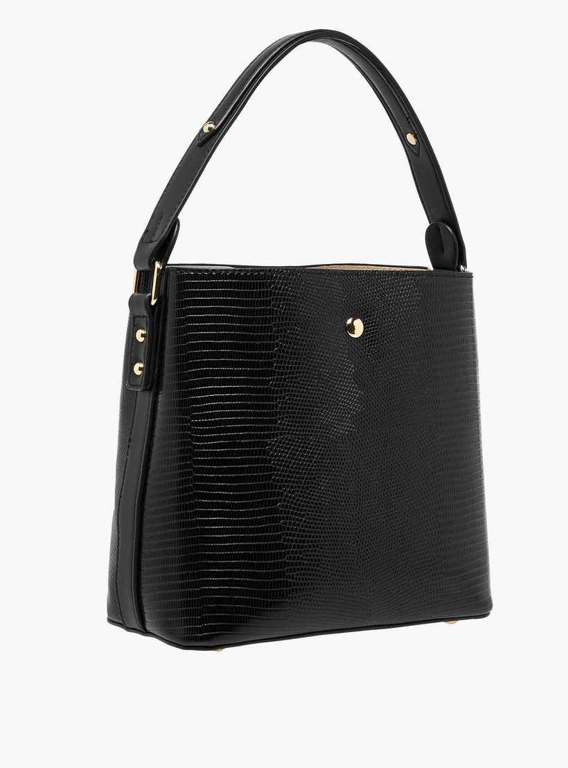 Celeste Textured Shoulder Bag with Zip Closure-women-bagsandwallets-handbags-image-5