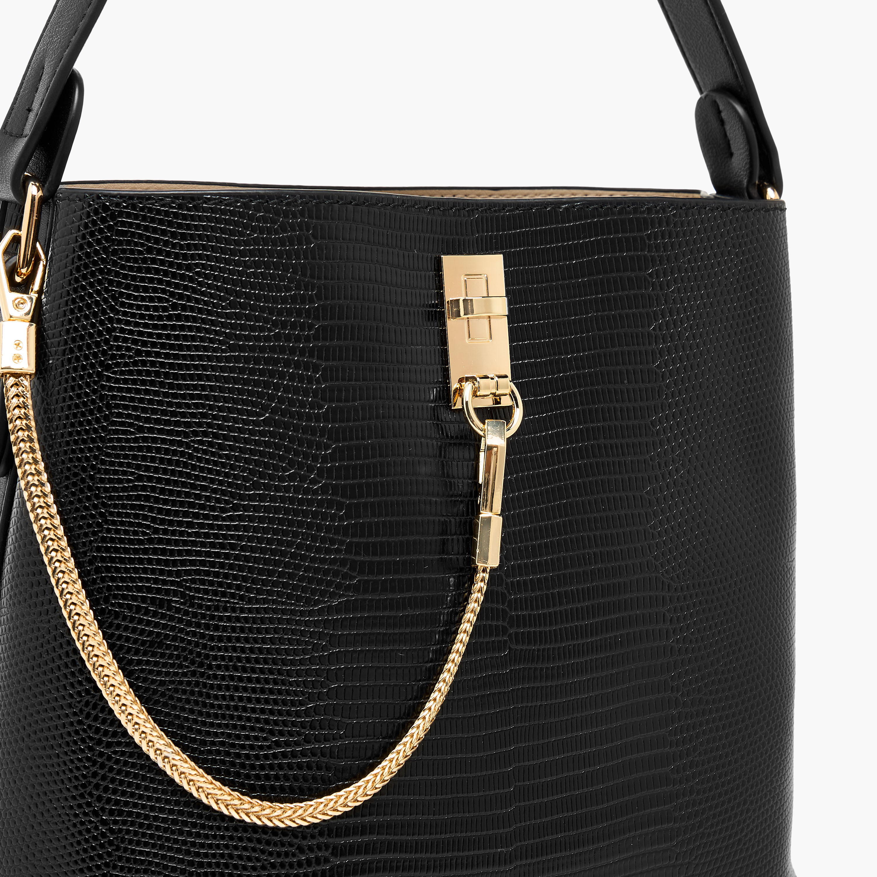 Celeste Textured Shoulder Bag with Zip Closure-women-bagsandwallets-handbags-image-6