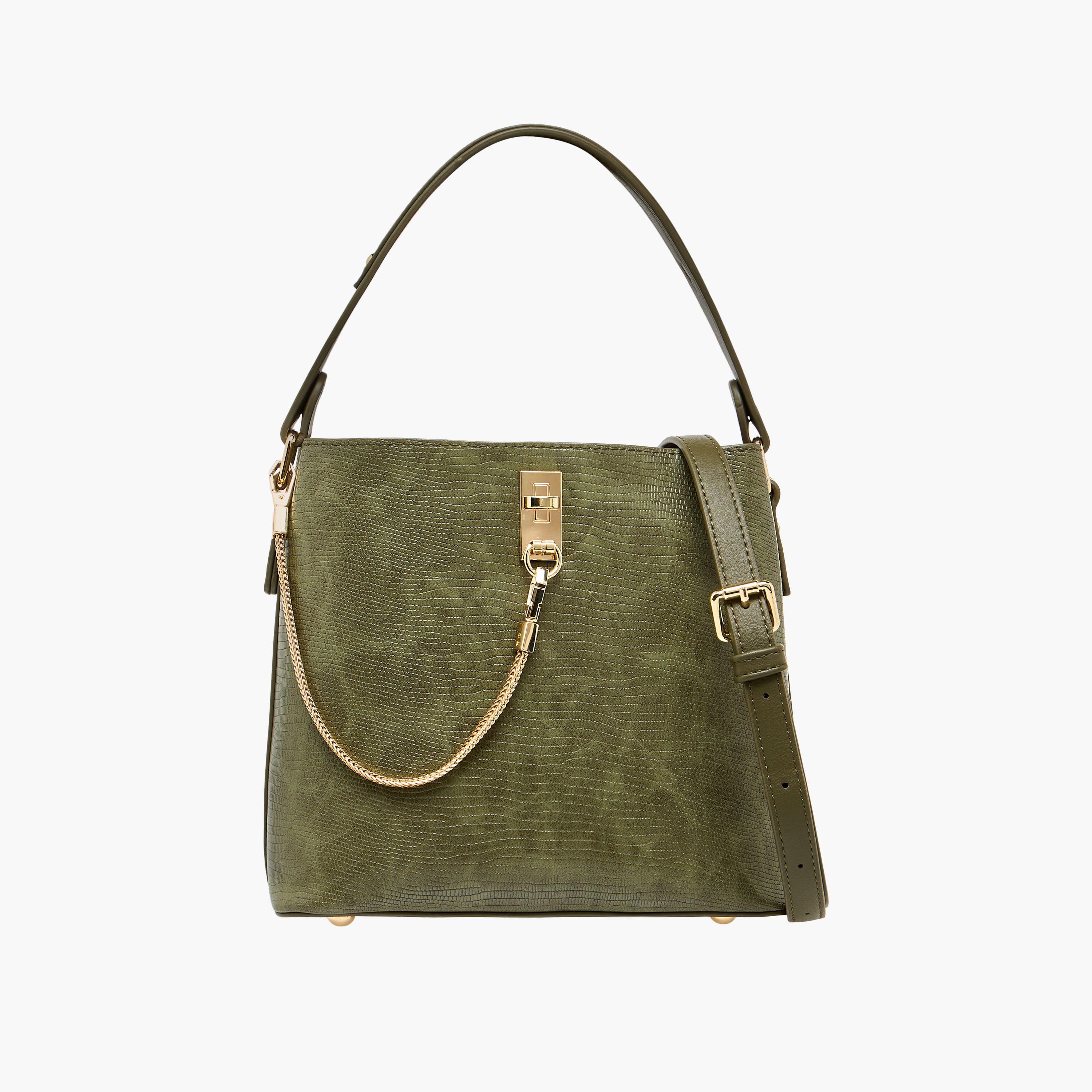 Celeste Textured Shoulder Bag with Zip Closure-women-bagsandwallets-handbags-image-1