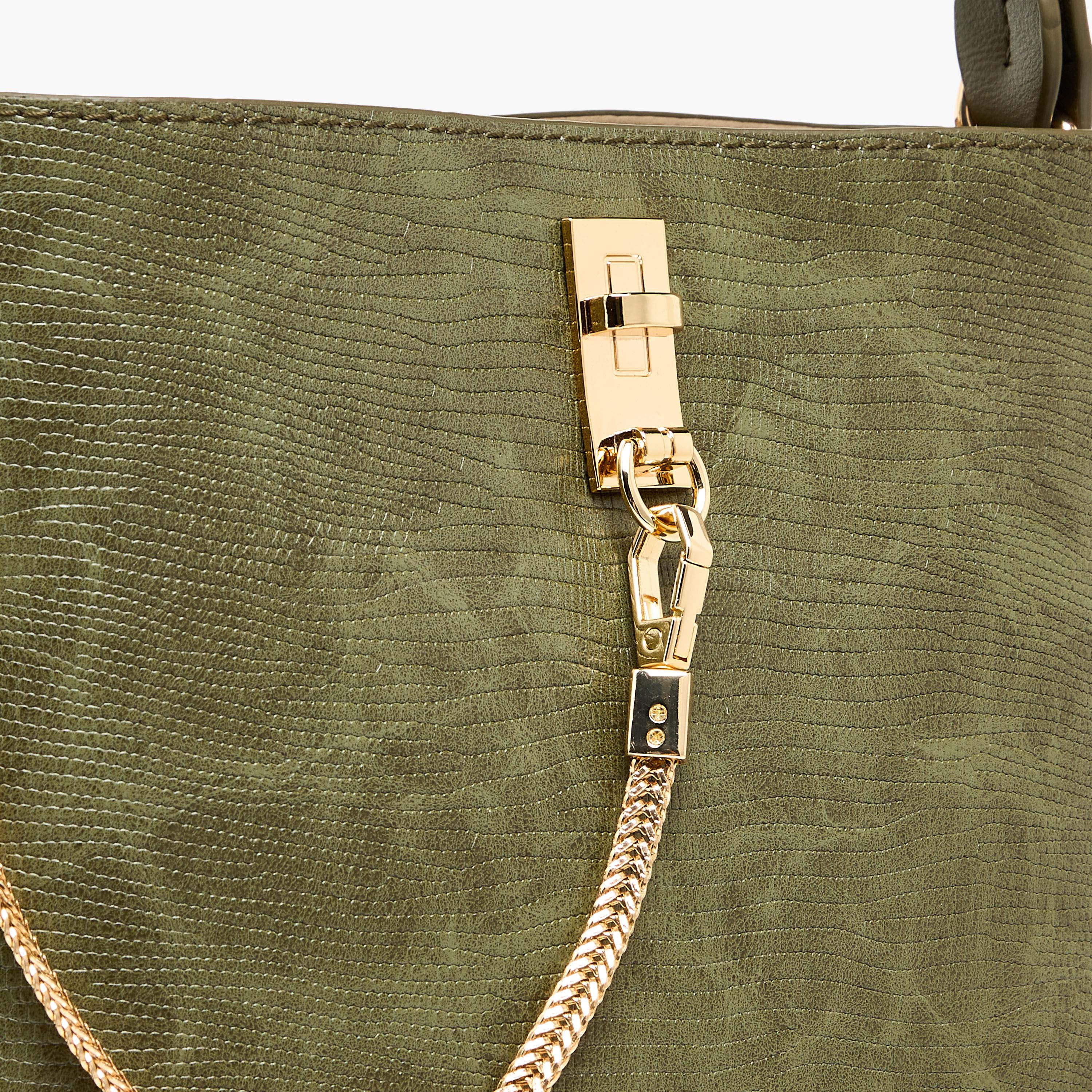 Celeste Textured Shoulder Bag with Zip Closure-women-bagsandwallets-handbags-image-6