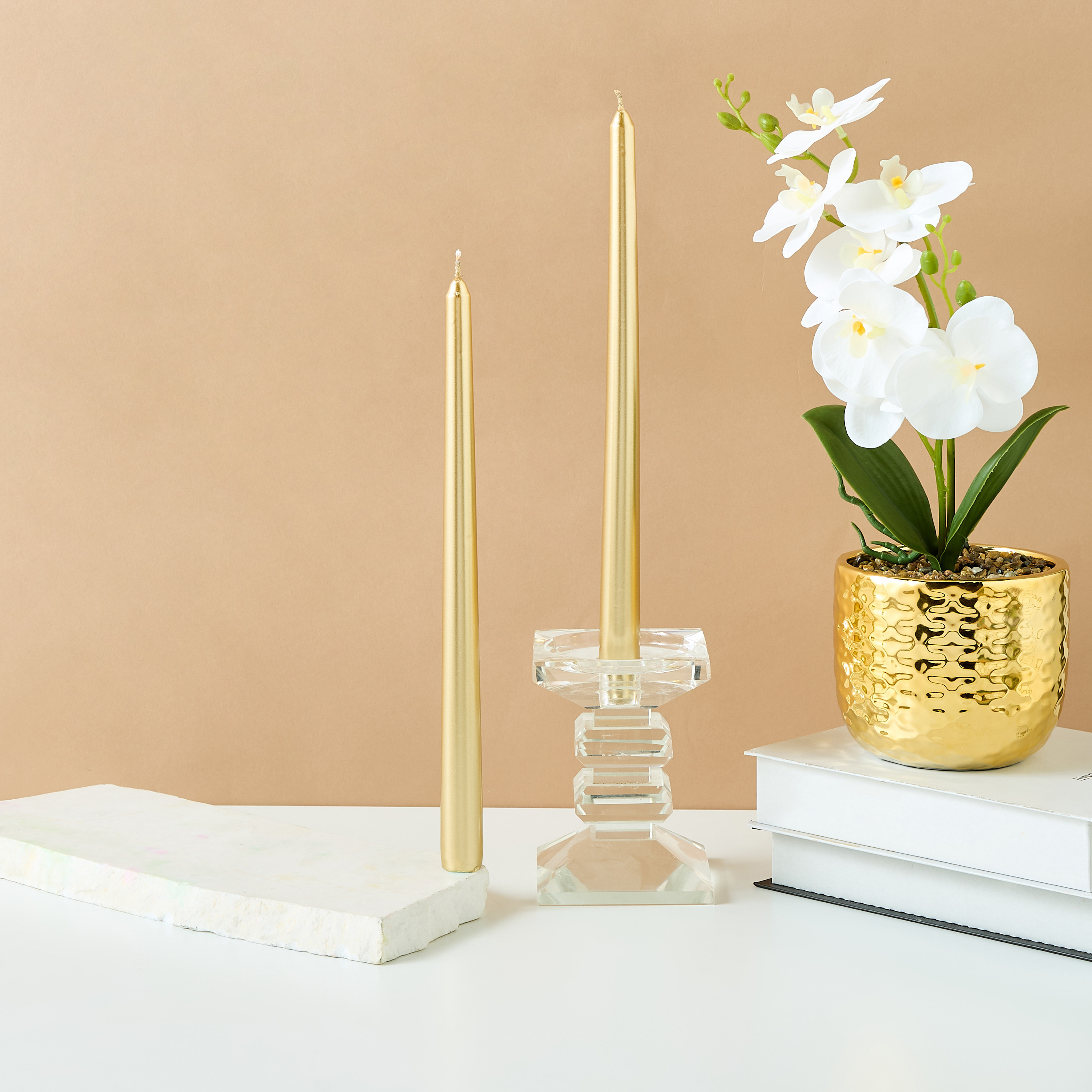 Essentials 2-Piece Unscented Taper Candle Set-household-homefragrance-candles-image-1