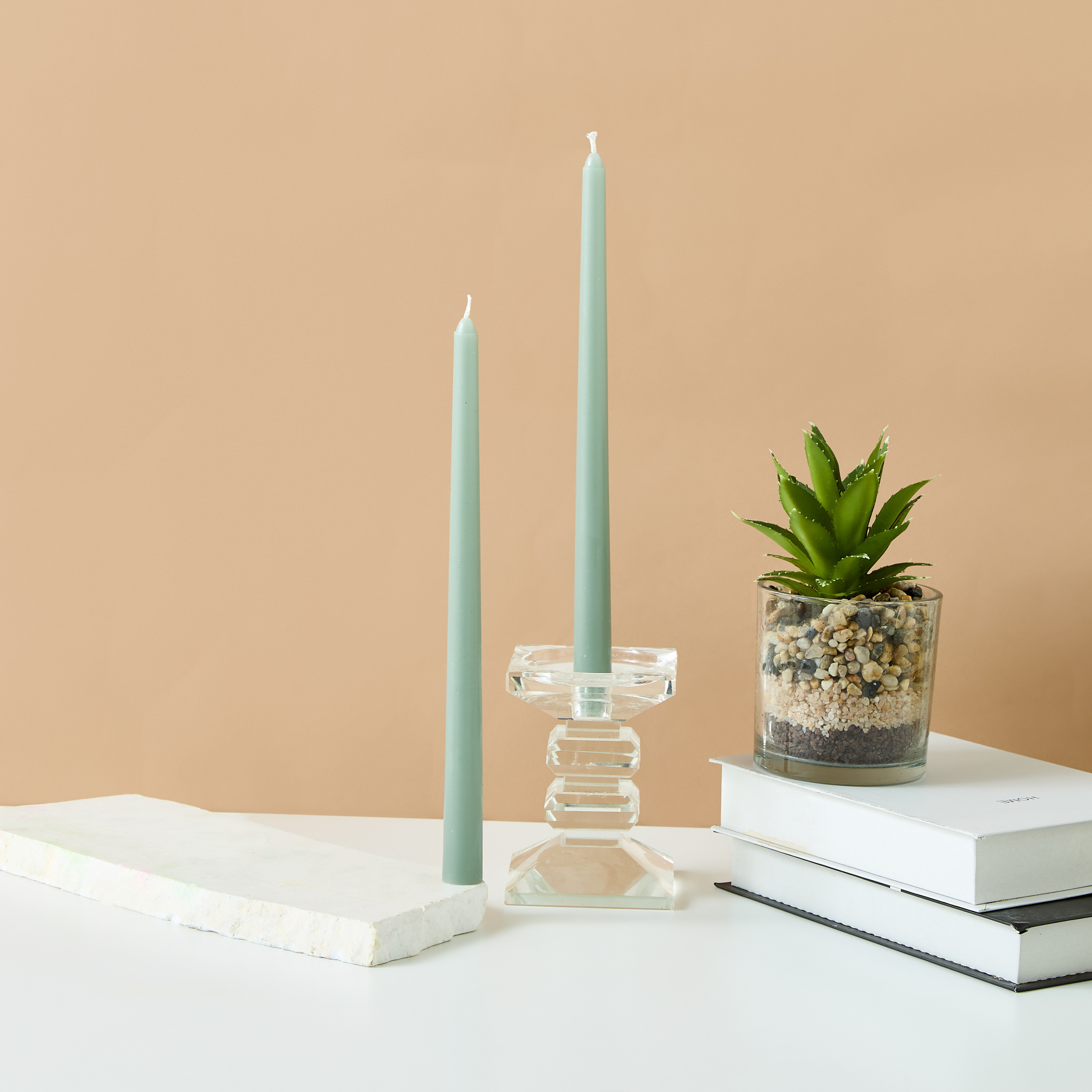 Essentials 2-Piece Unscented Taper Candle Set-household-homefragrance-candles-image-1