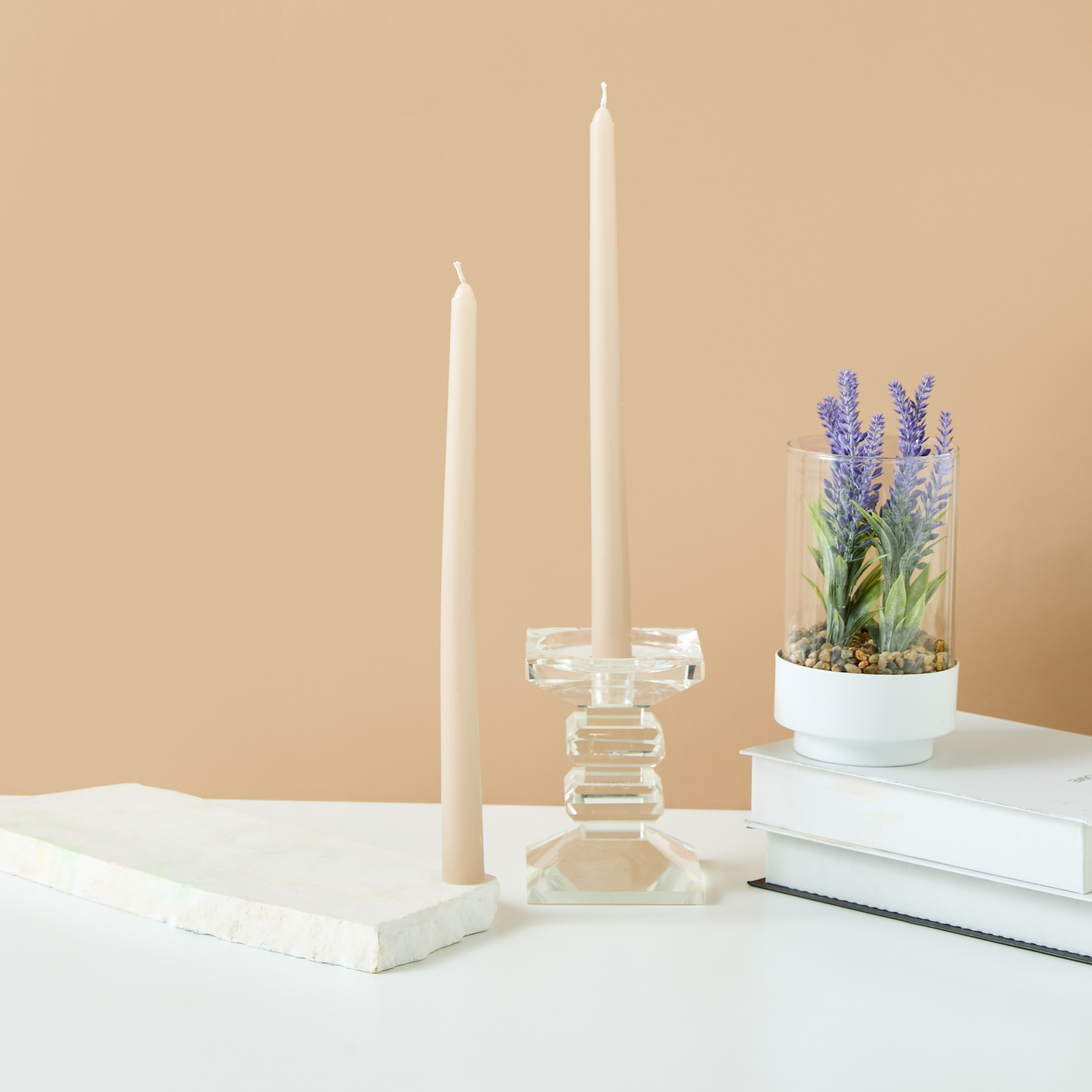 Essentials 2-Piece Unscented Taper Candle Set-household-homefragrance-candles-image-1