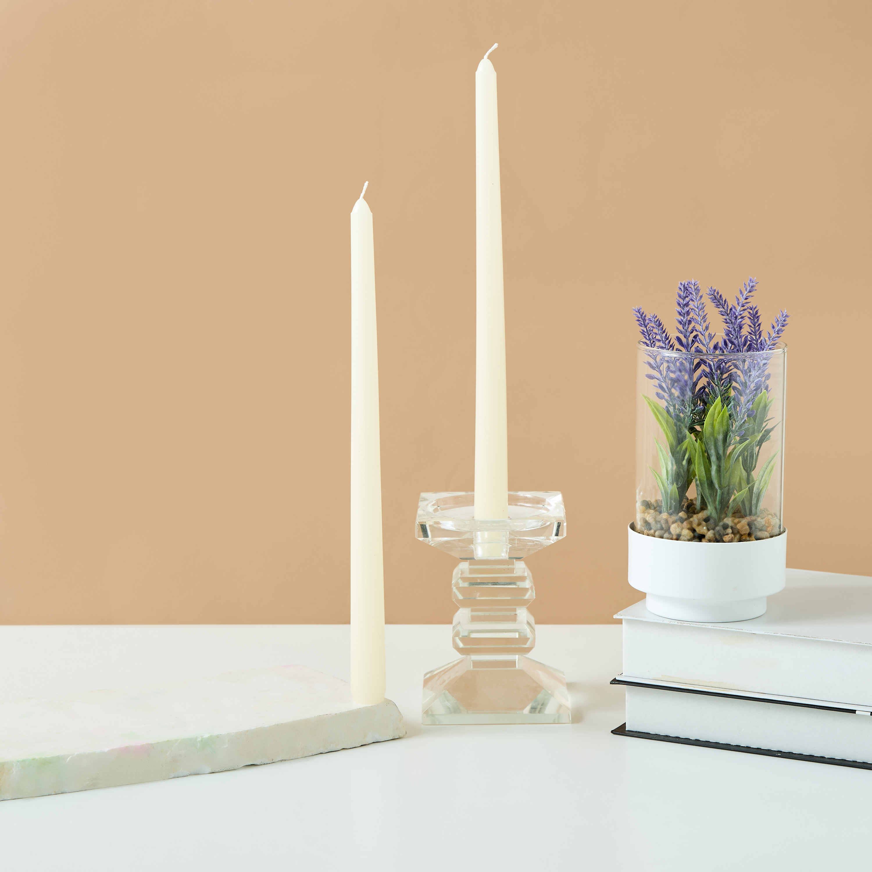 Essentials 2-Piece Unscented Taper Candle Set-household-homefragrance-candles-image-1