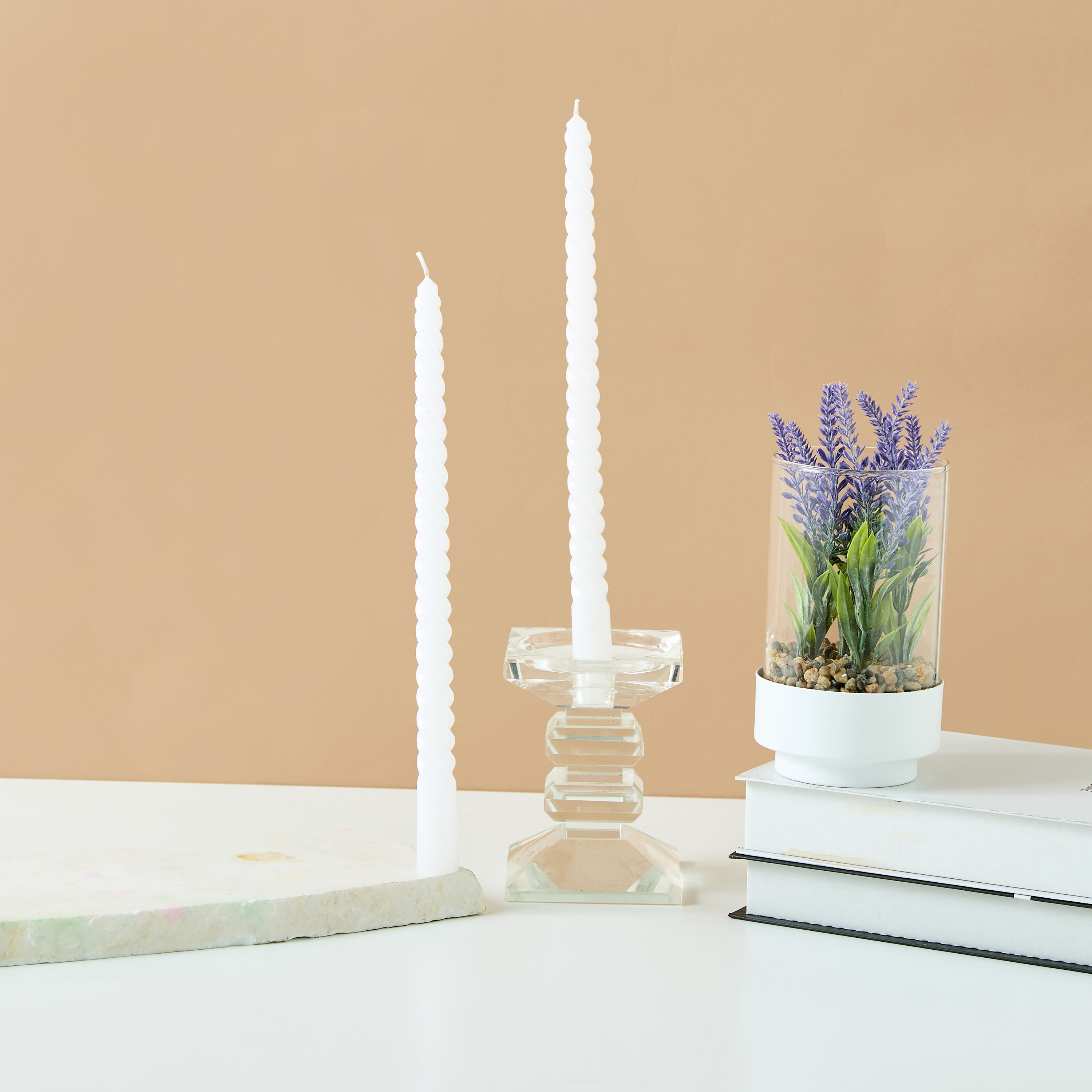 Essentials 2-Piece Unscented Taper Candle Set-household-homefragrance-candles-image-1