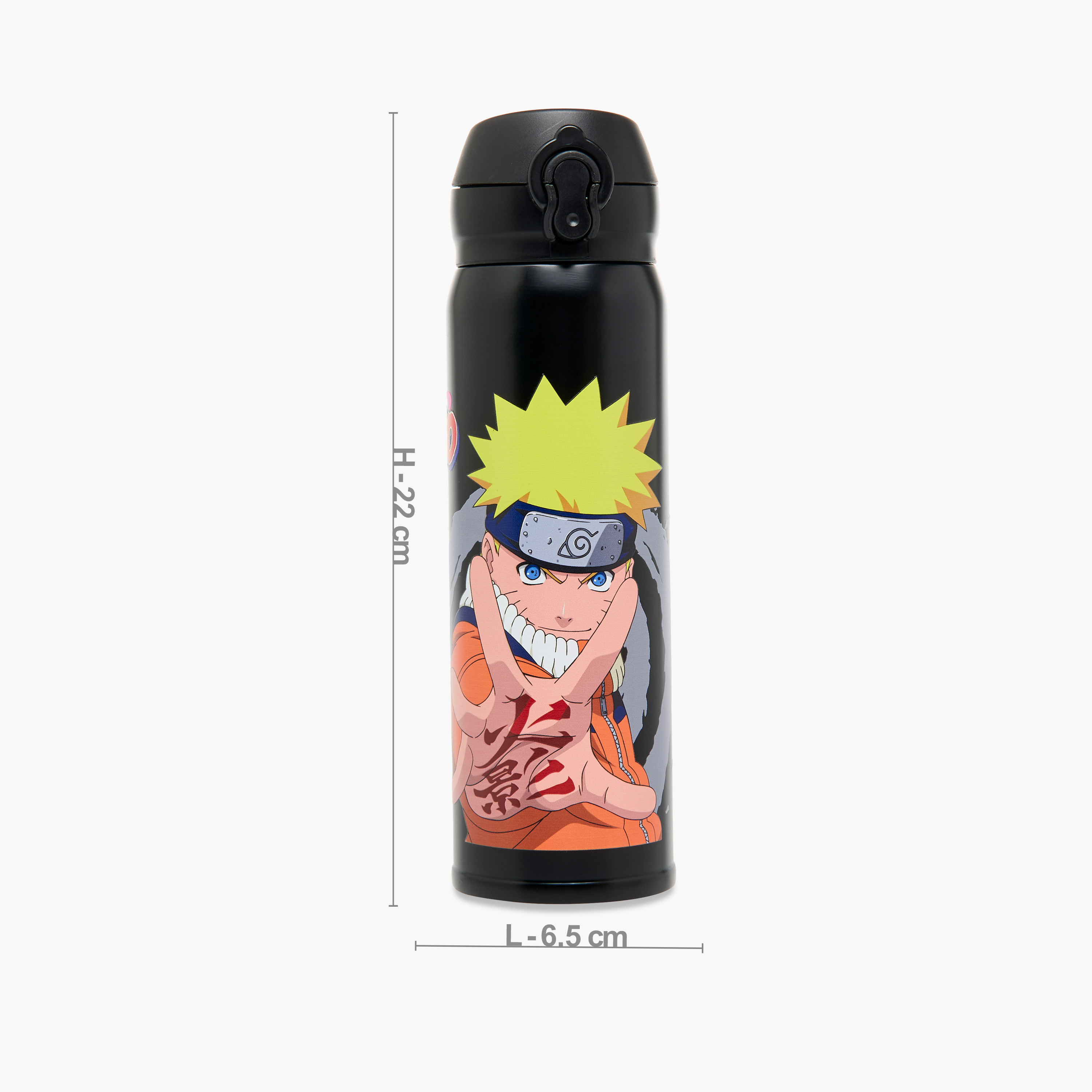 TV Tokyo Naruto Print Stainless Steel Water Bottle - 450 ml-school-waterbottles-image-2