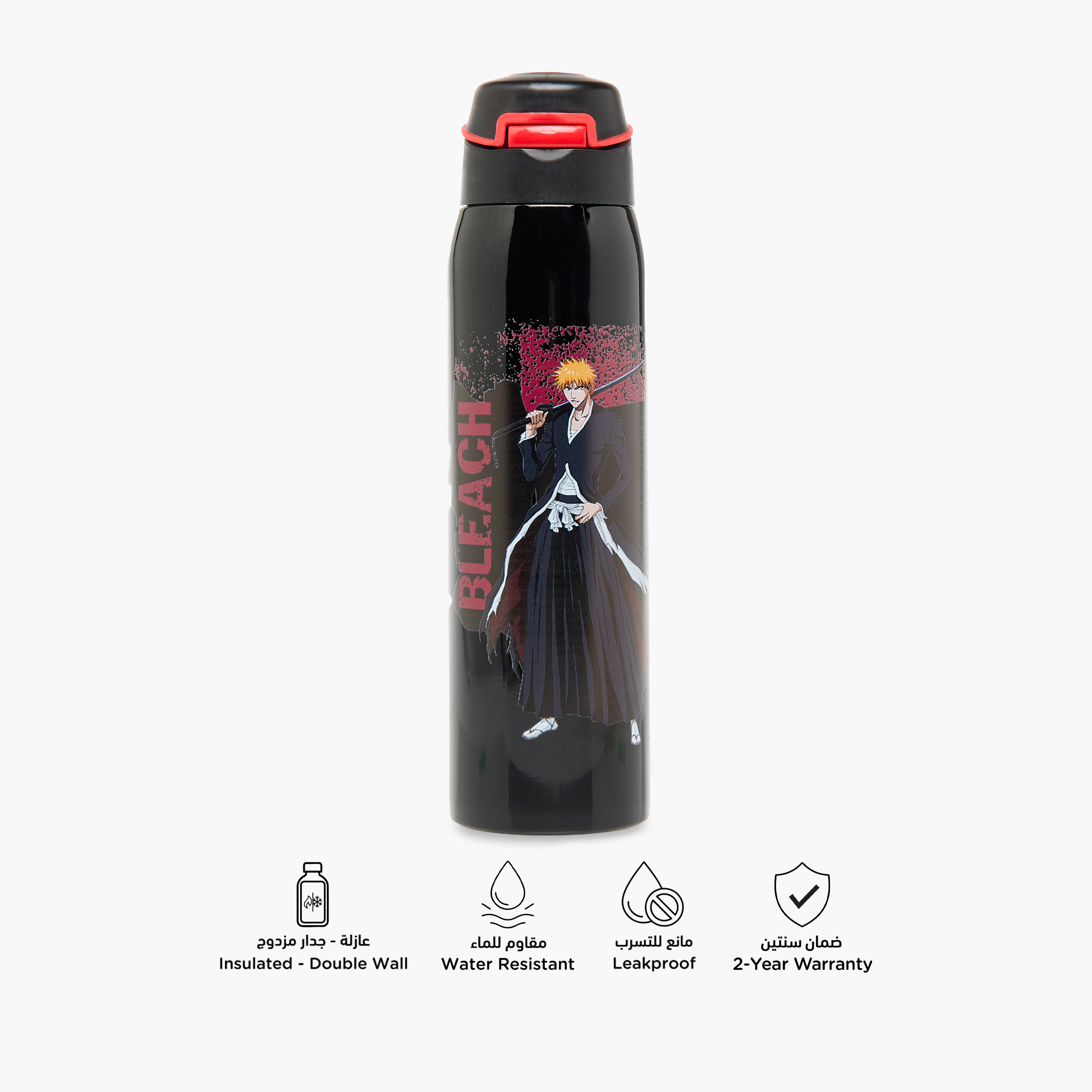 Bleach Print Insulated Water Bottle - 500 ml-school-waterbottles-image-4