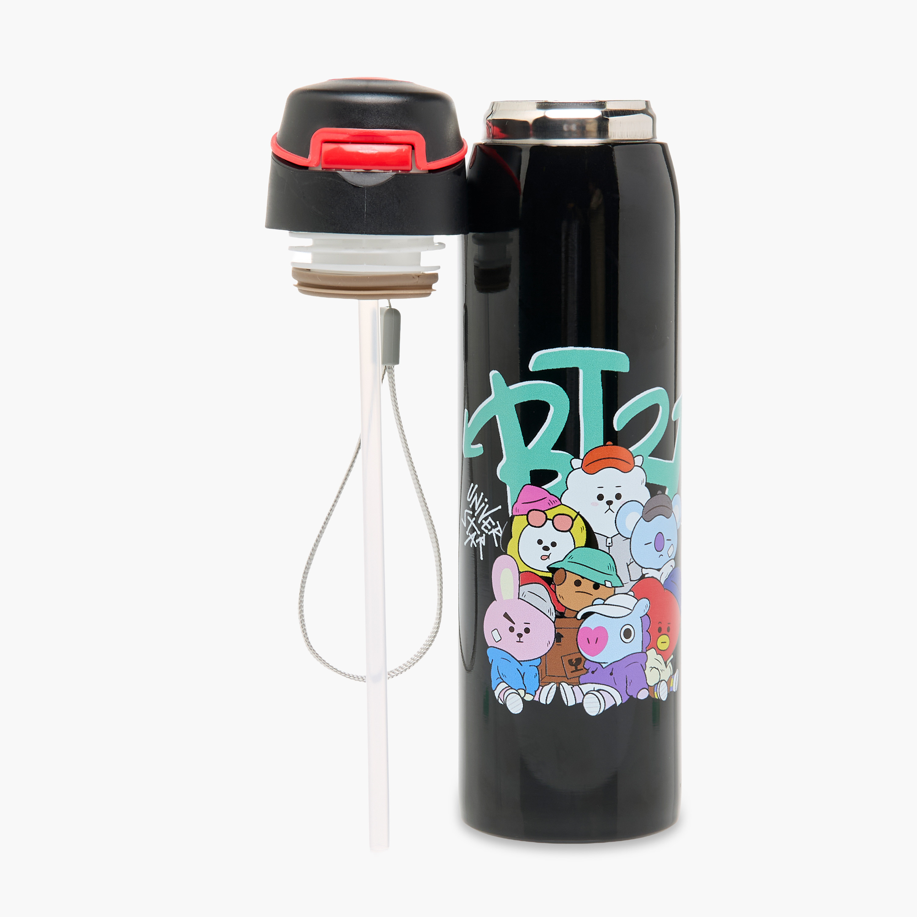 قارورة مياه ستانلس ستيل بقشة وطبعات من بي تي 21-school-waterbottles-image-9