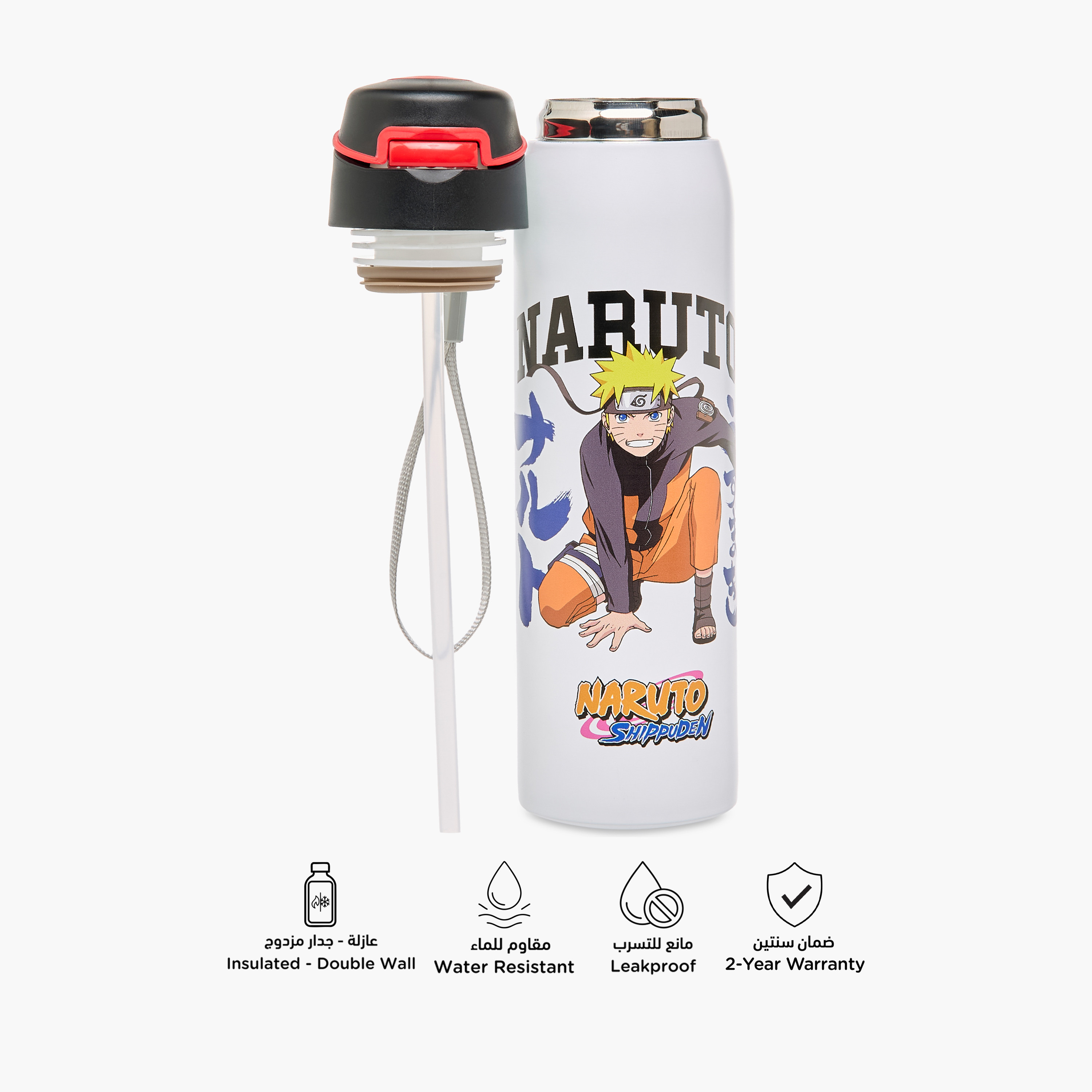 TV Tokyo Naruto Print Double Wall Insulated Water Bottle - 500 ml-school-waterbottles-image-4