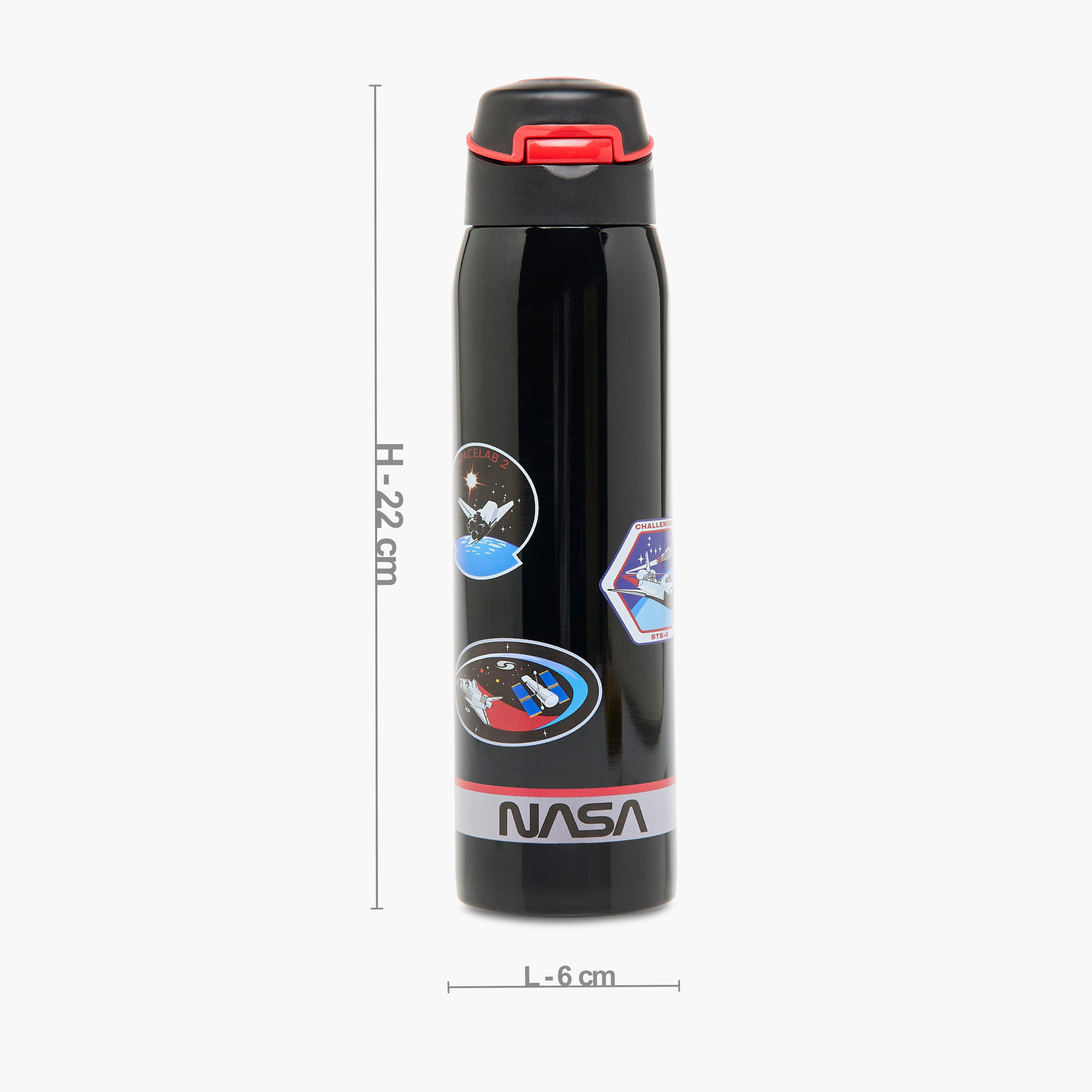 NASA Printed Stainless Steel Vacuum Water Bottle - 500 ml-school-waterbottles-image-2