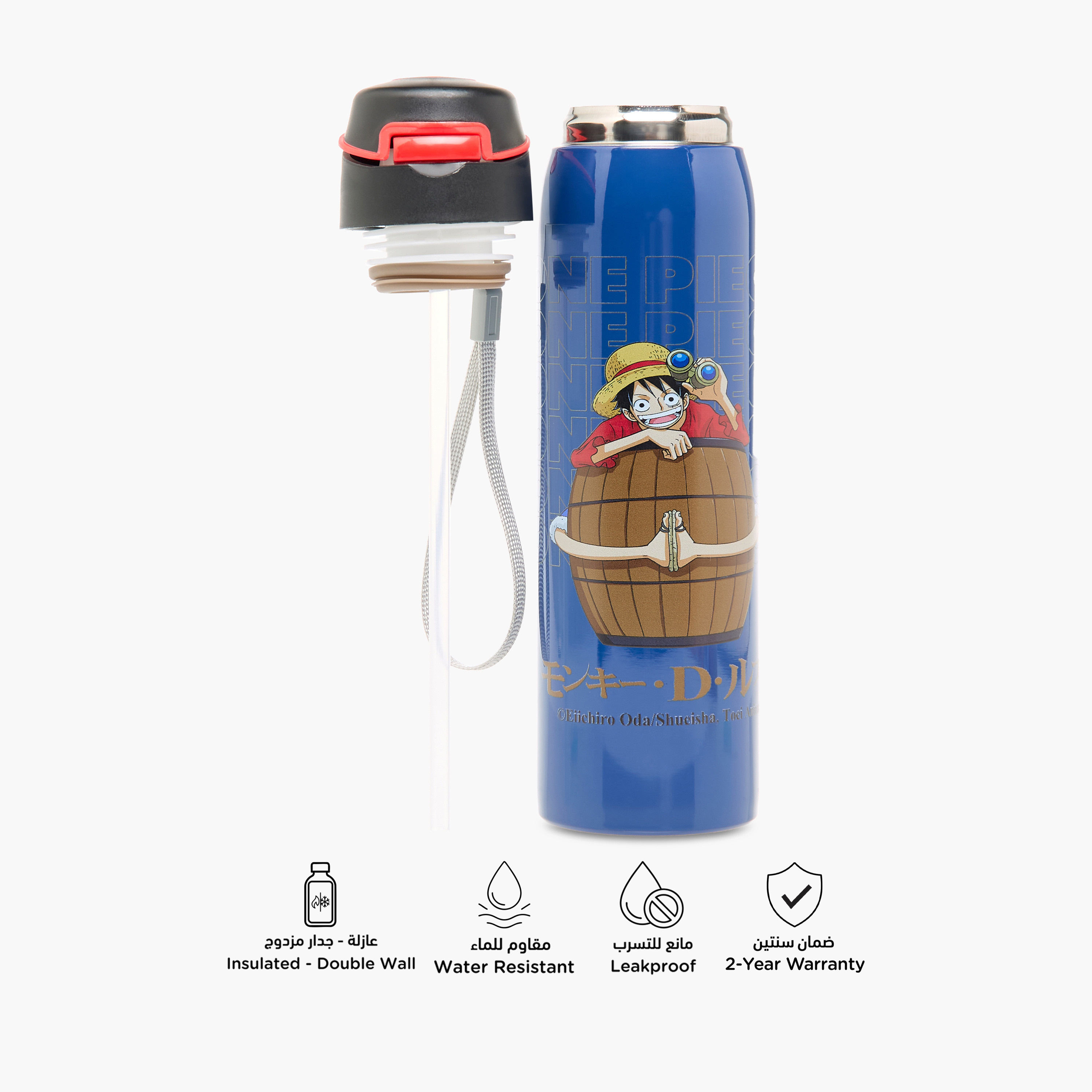 Toei Animation One Piece Print Stainless Steel Vacuum Water Bottle - 500 ml-school-waterbottles-image-4