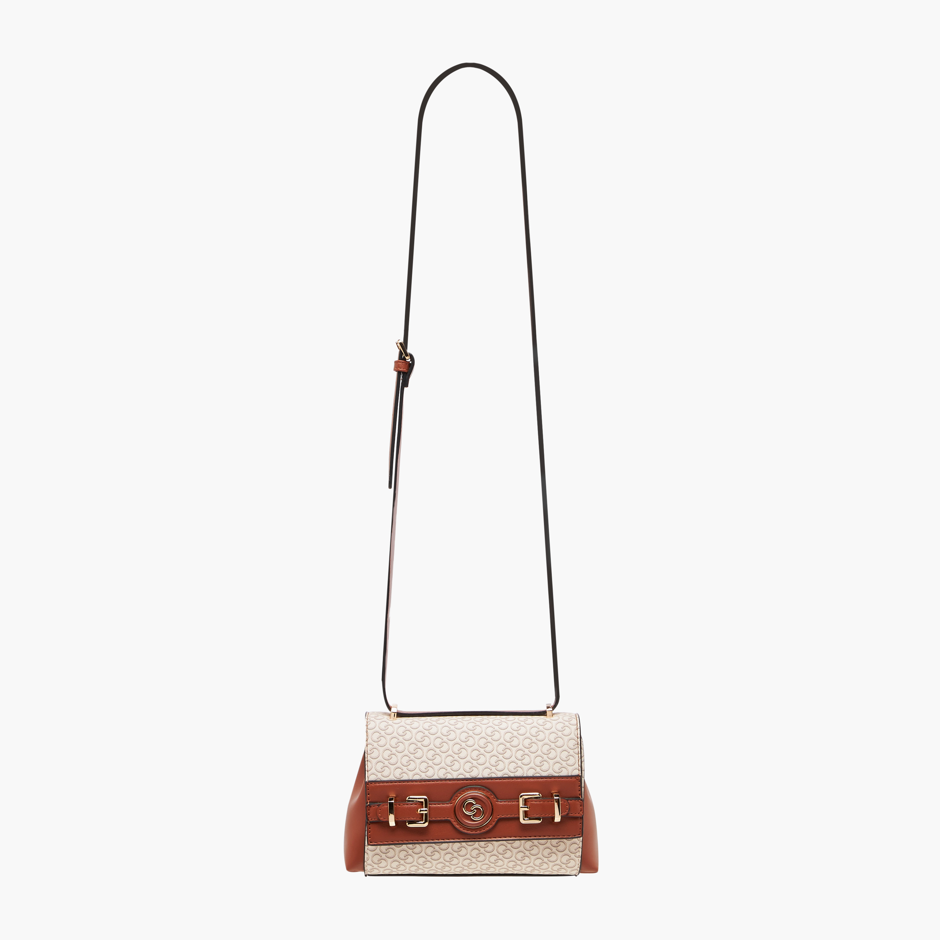 Celeste Monogram Print Crossbody Bag with Adjustable Strap and Button Closure-women-bagsandwallets-handbags-image-3