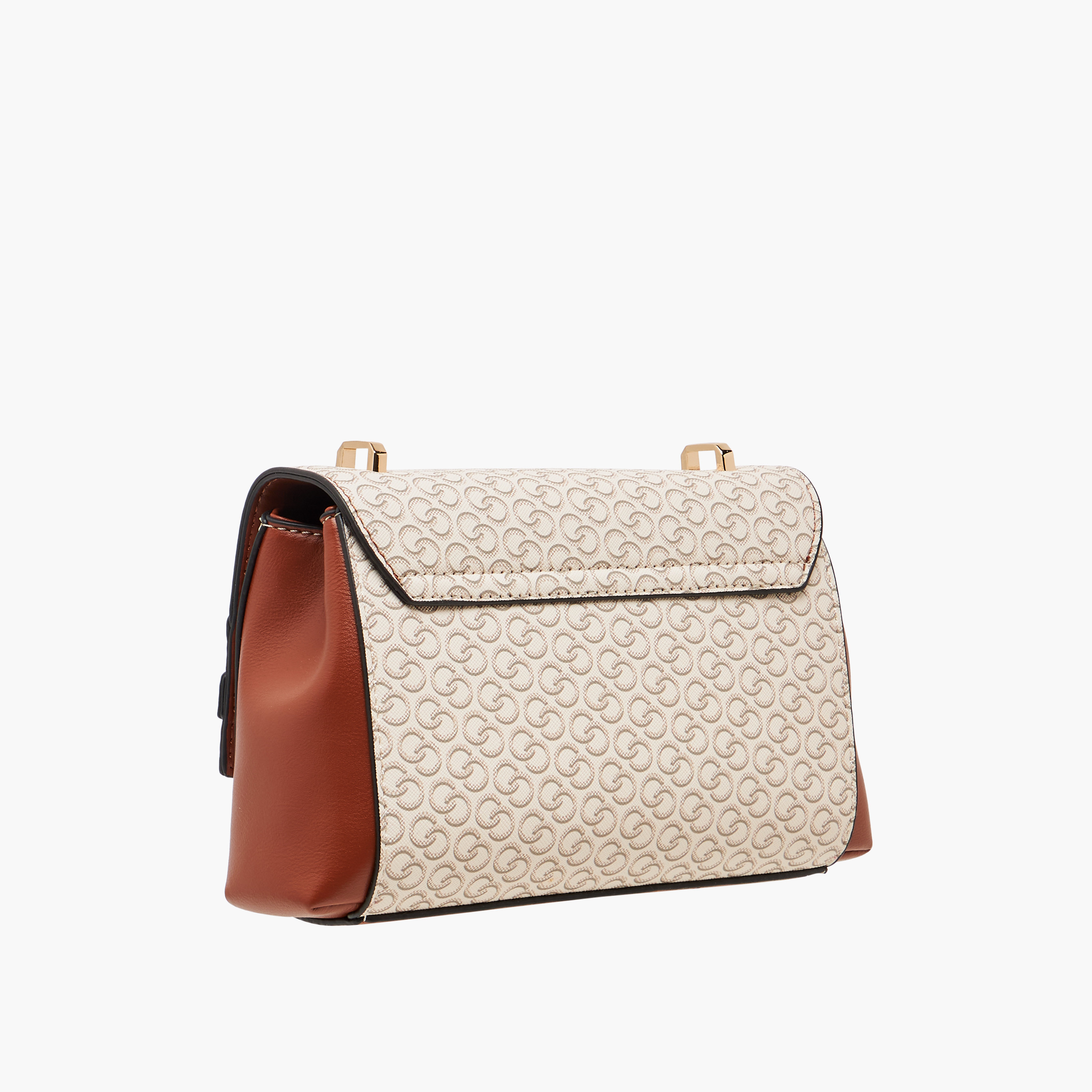 Celeste Monogram Print Crossbody Bag with Adjustable Strap and Button Closure-women-bagsandwallets-handbags-image-4