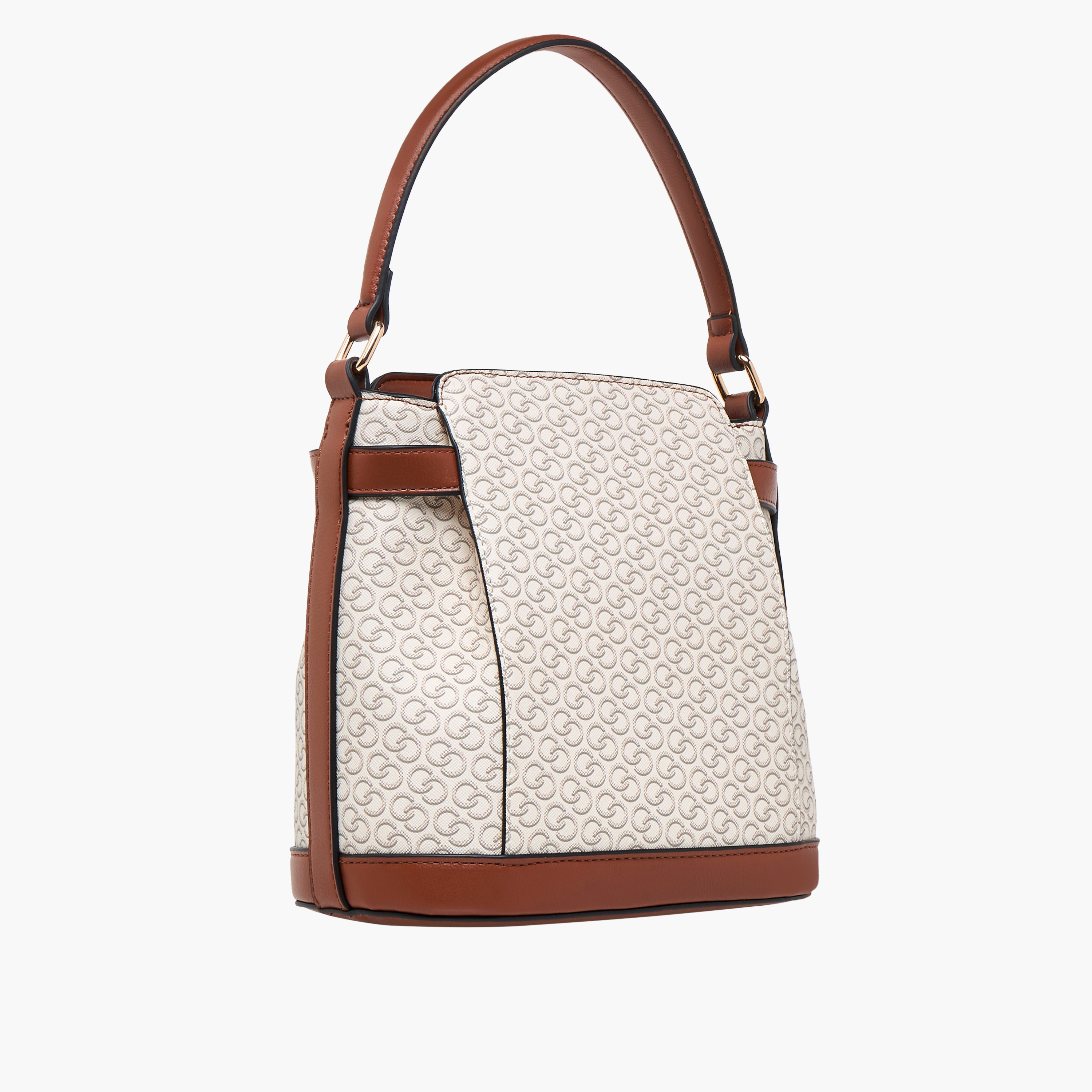Celeste Monogram Print Shoulder Bag with Detachable Strap and Zip Closure-women-bagsandwallets-handbags-image-4