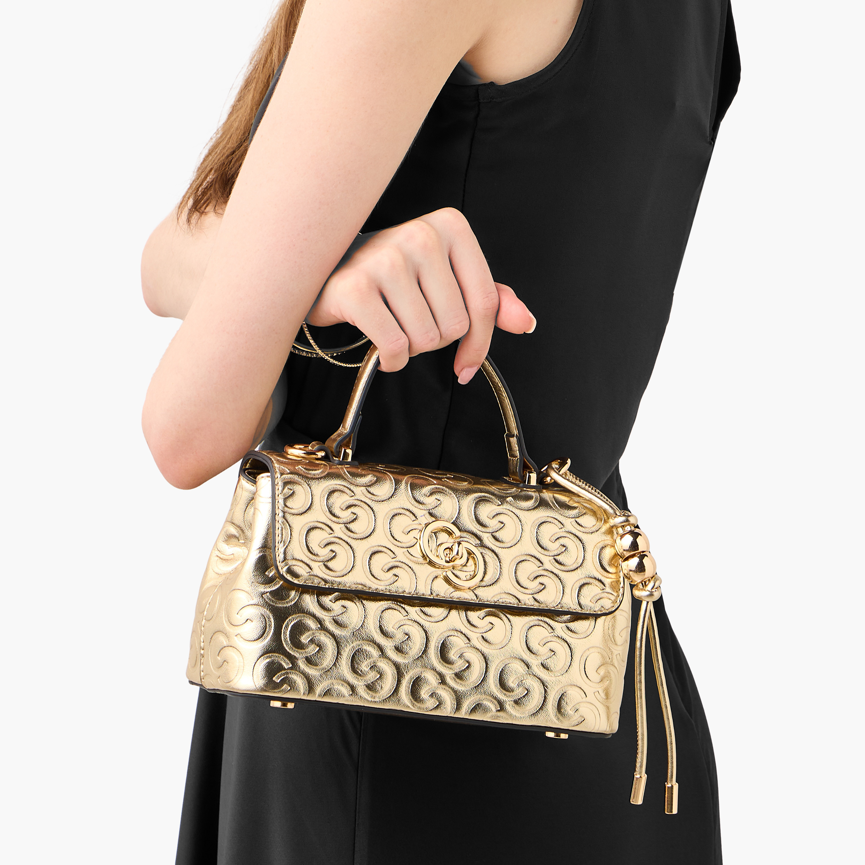 شنطة كروس بودي بحزام قابل للفصل وقفل إغلاق دوّار ونقوش مونوجرام من سيليست-women-bagsandwallets-handbags-image-2