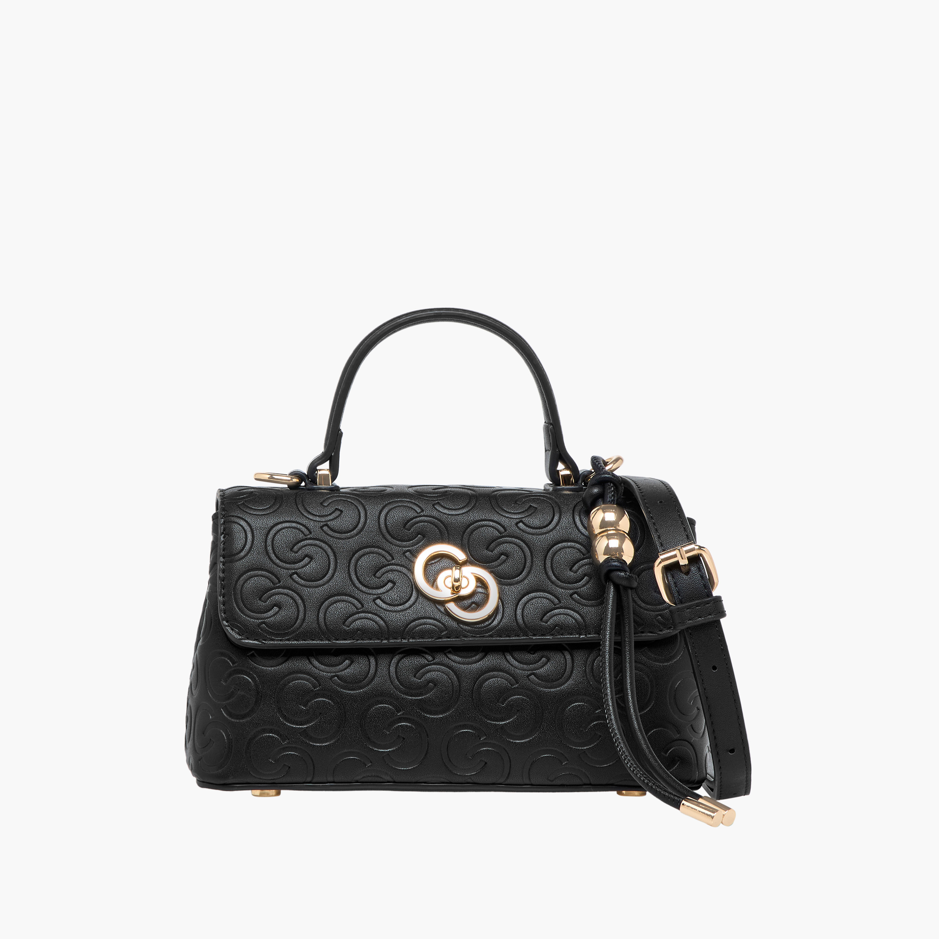 Celeste Monogram Embossed Crossbody Bag with Detachable Strap and Twist Lock Closure-women-bagsandwallets-handbags-image-1