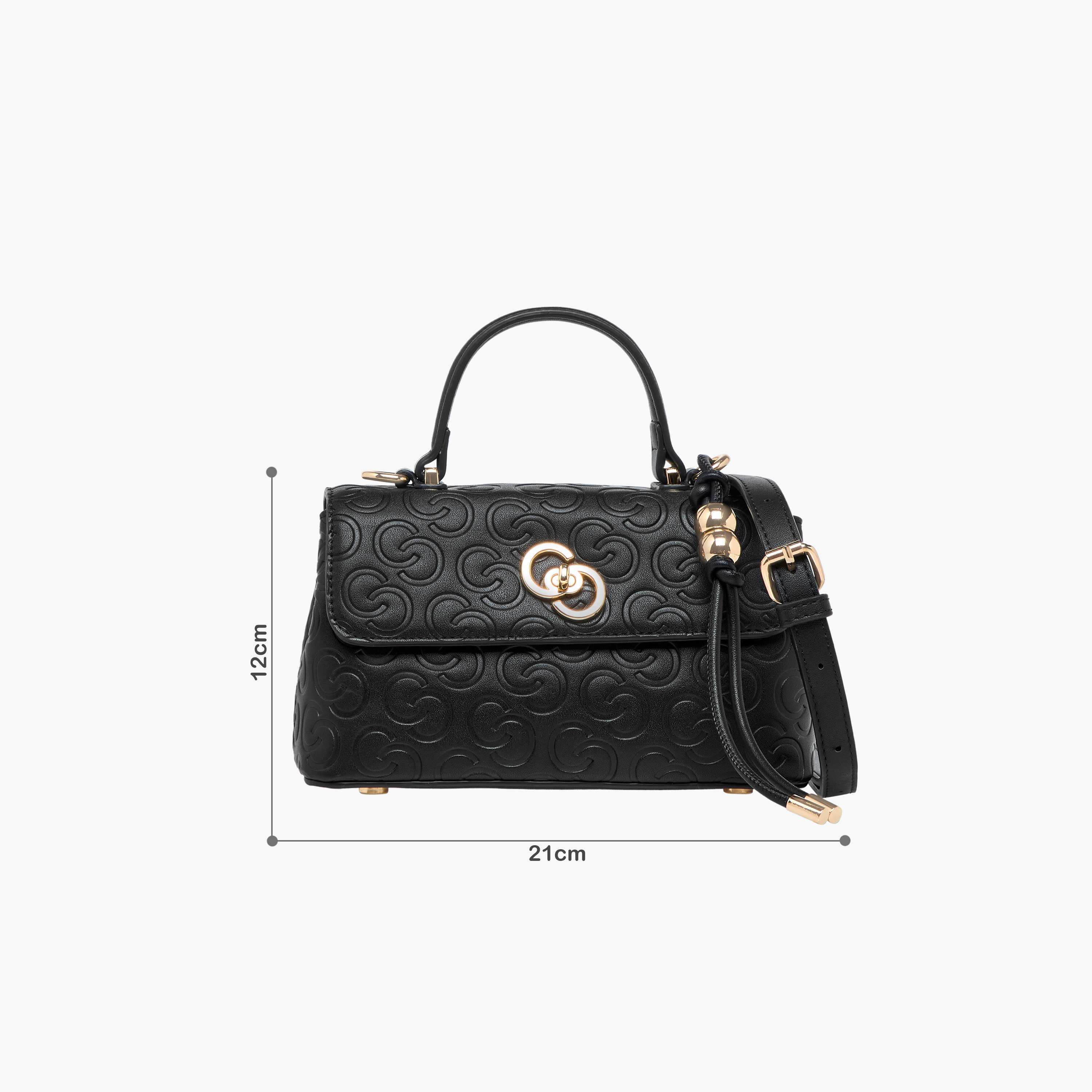 Celeste Monogram Embossed Crossbody Bag with Detachable Strap and Twist Lock Closure-women-bagsandwallets-handbags-image-2