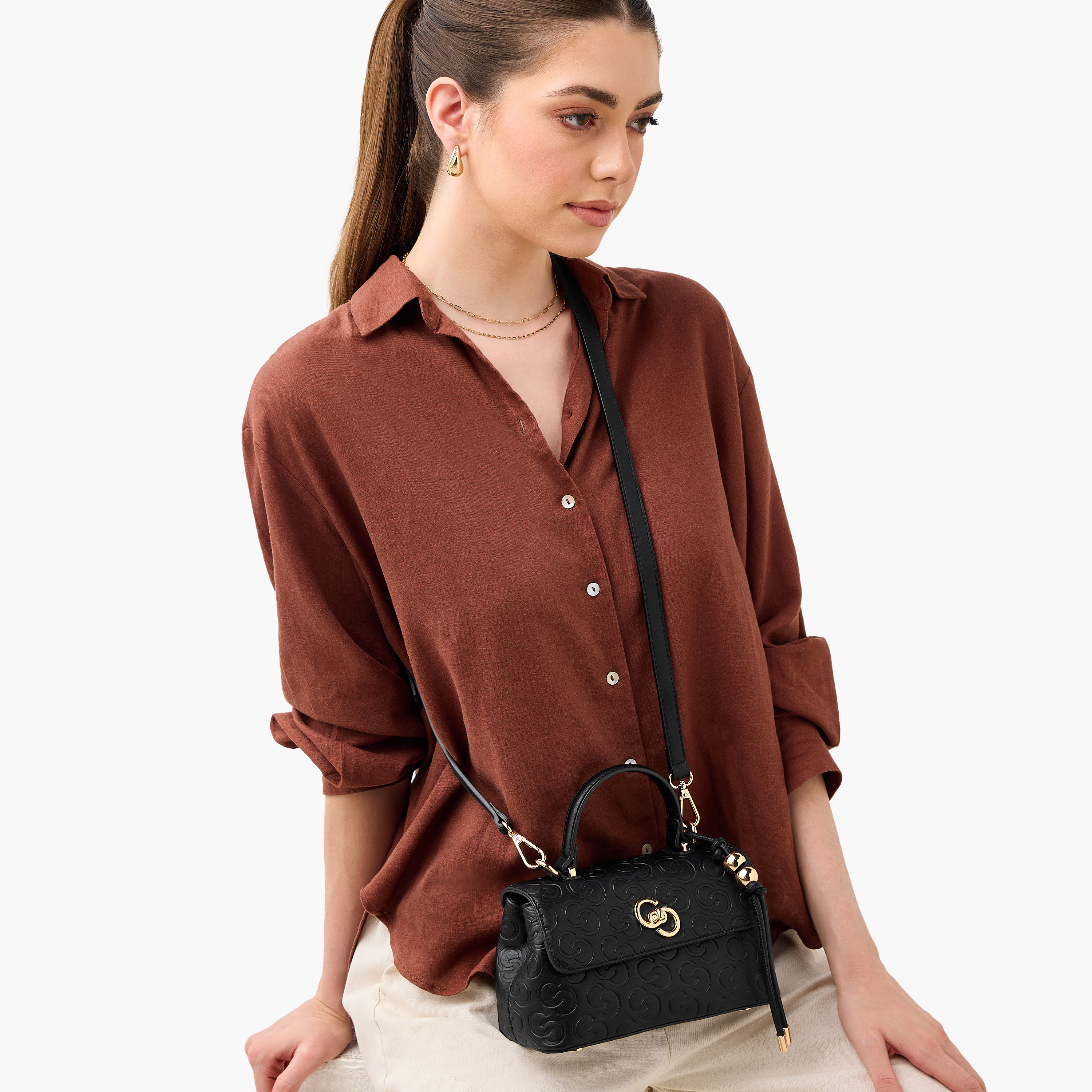 Celeste Monogram Embossed Crossbody Bag with Detachable Strap and Twist Lock Closure-women-bagsandwallets-handbags-image-3