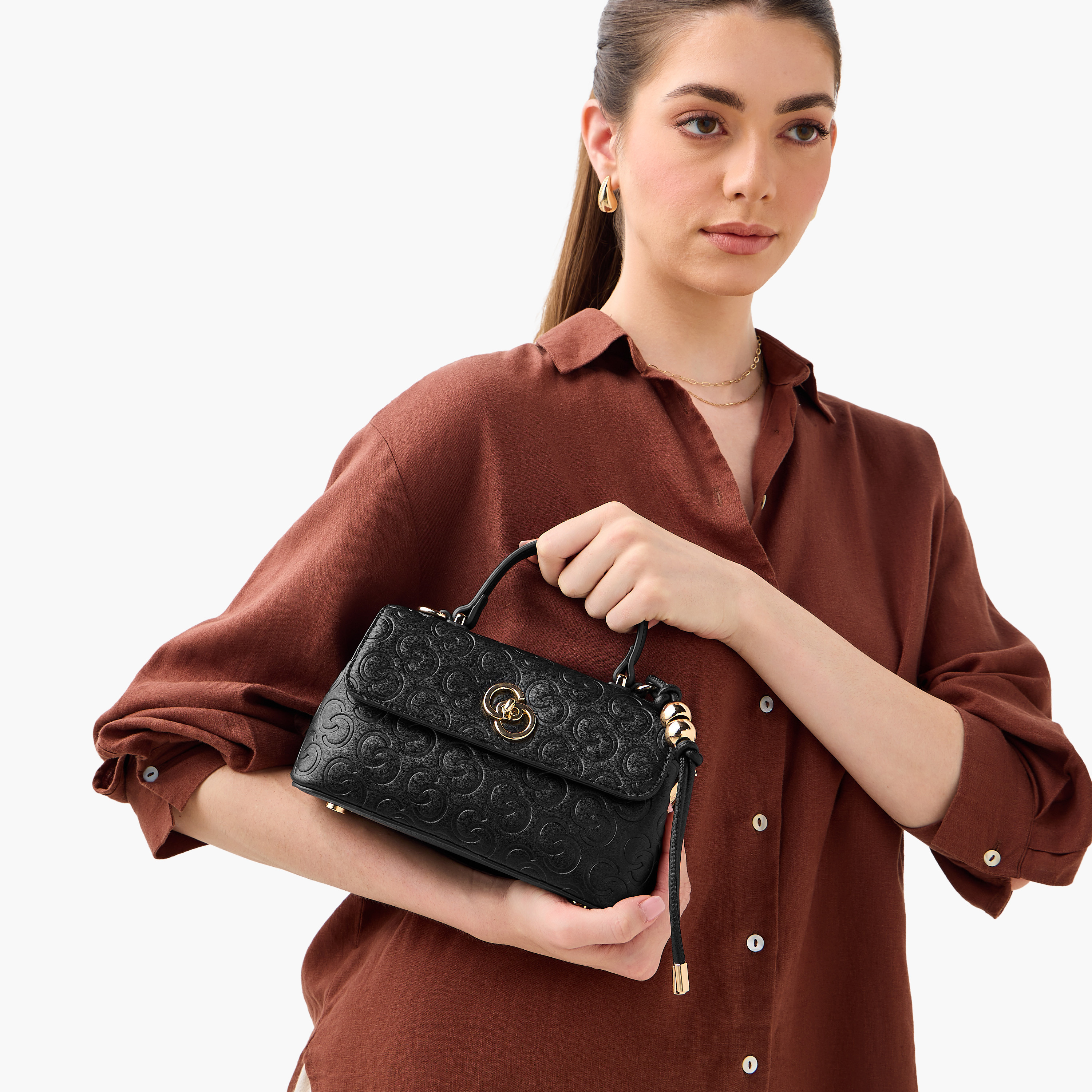 Celeste Monogram Embossed Crossbody Bag with Detachable Strap and Twist Lock Closure-women-bagsandwallets-handbags-image-9