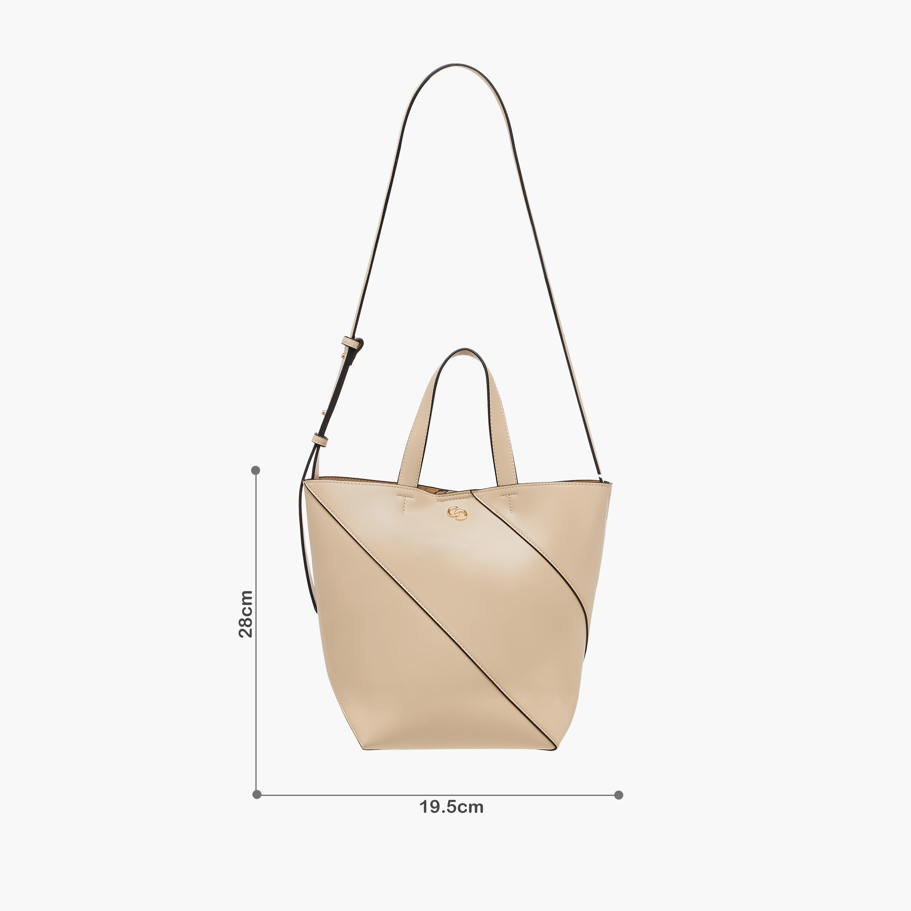 Celeste Panelled Tote Bag with Double Handle and Pouch-women-bagsandwallets-handbags-image-2