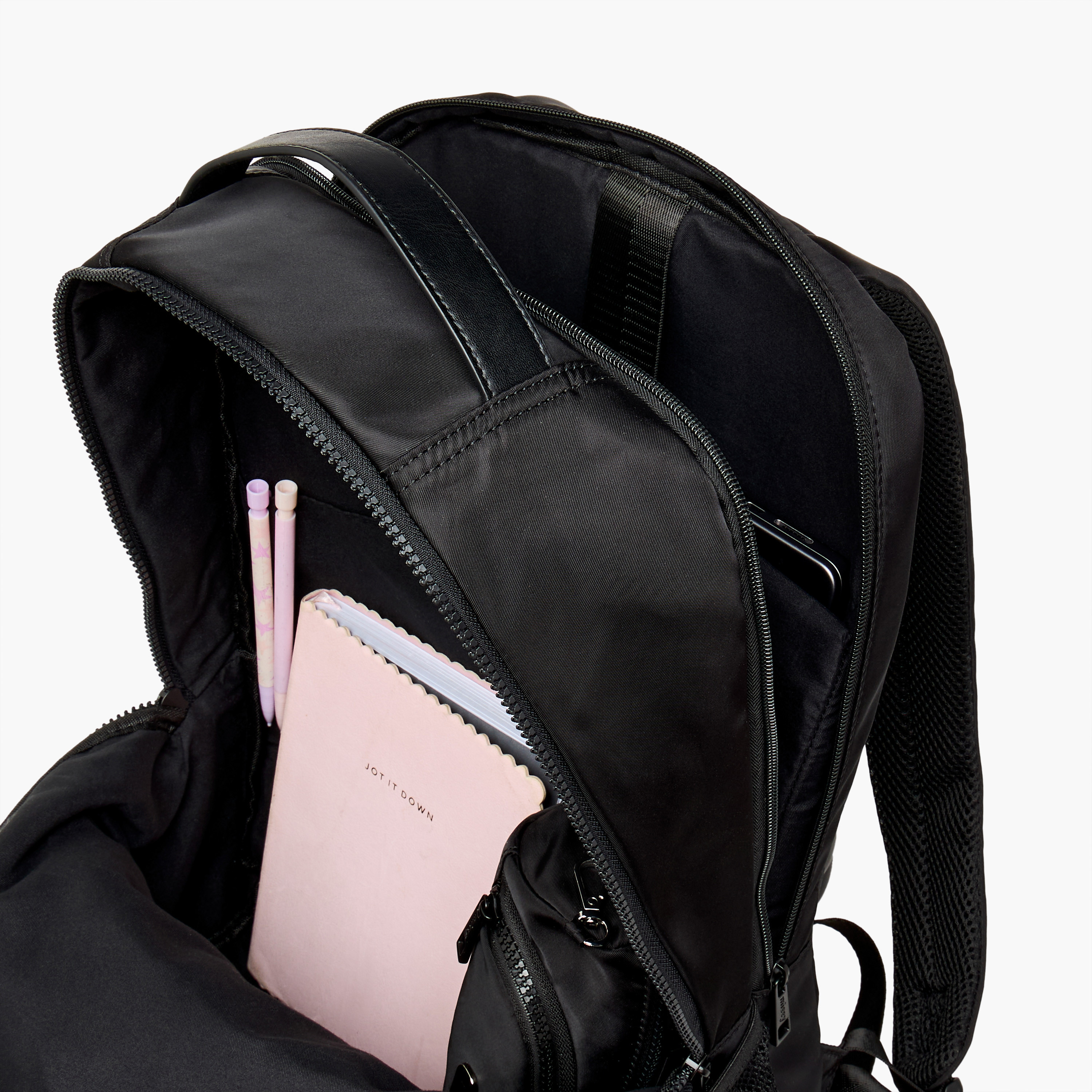 Missy Solid Backpack with Adjustable Shoulder Straps and Pencil Pouch-school-bagsandbackpacks-sets-image-9