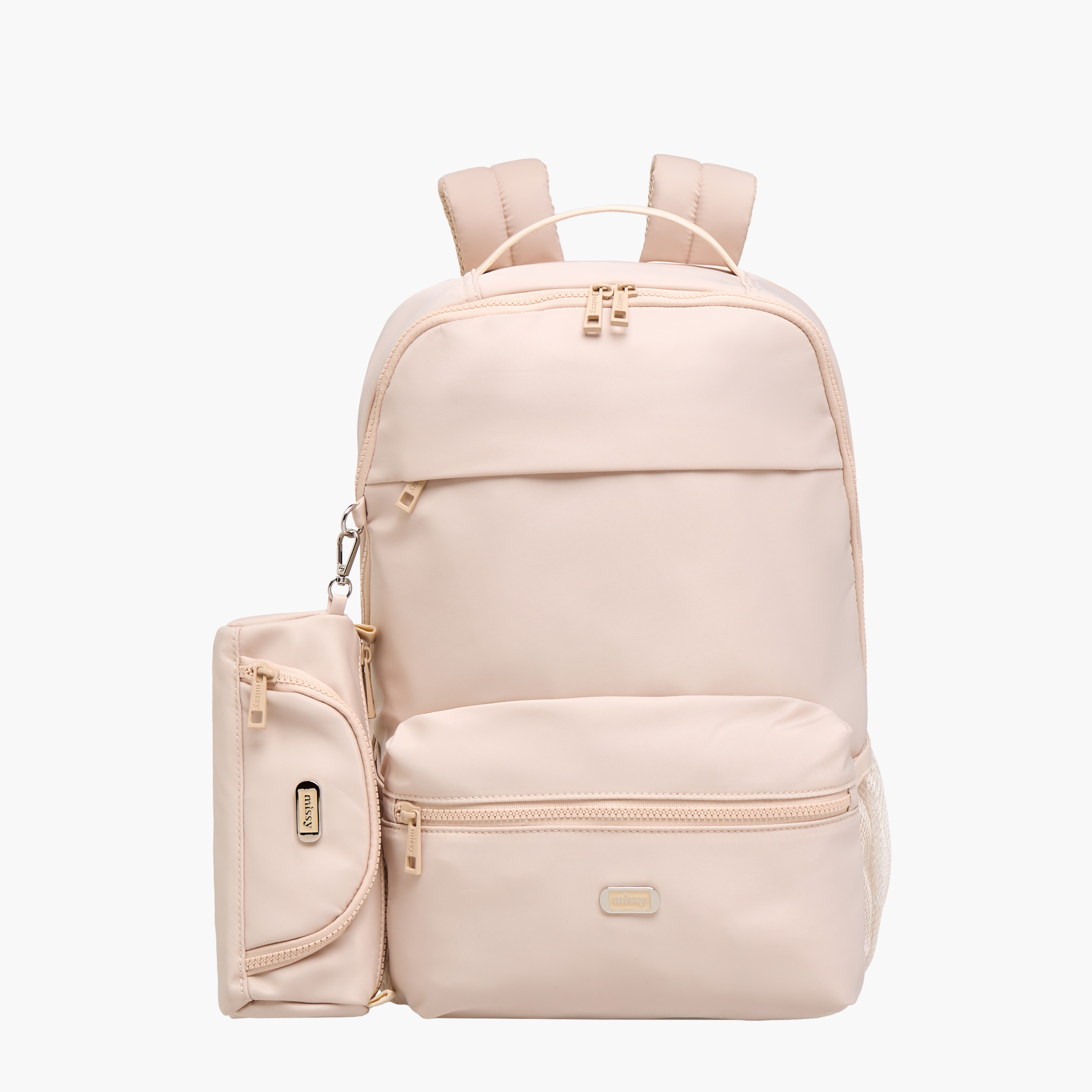 Missy Solid Backpack with Adjustable Shoulder Straps and Pencil Pouch-school-bagsandbackpacks-sets-image-1