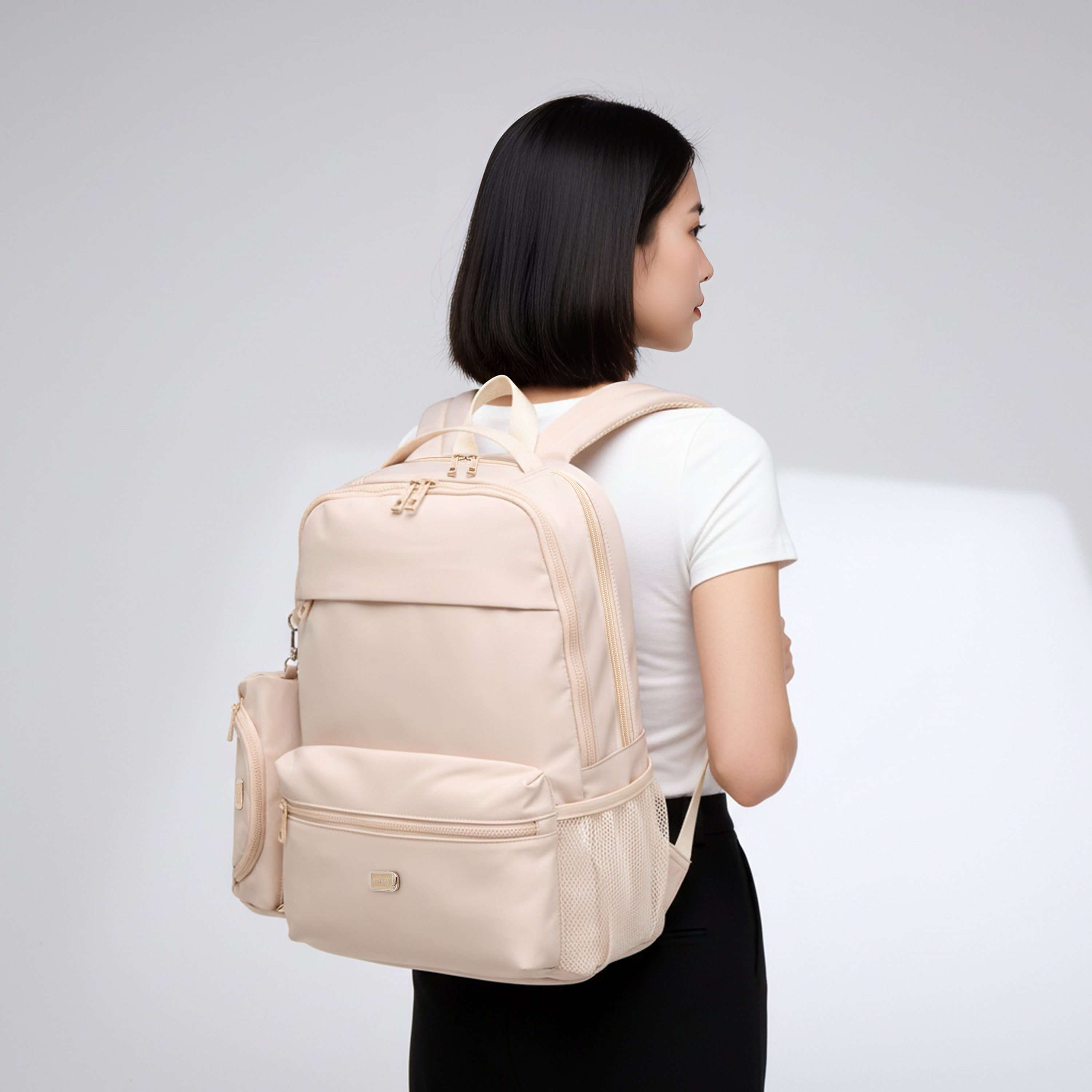 Missy Solid Backpack with Adjustable Shoulder Straps and Pencil Pouch-school-bagsandbackpacks-sets-image-2