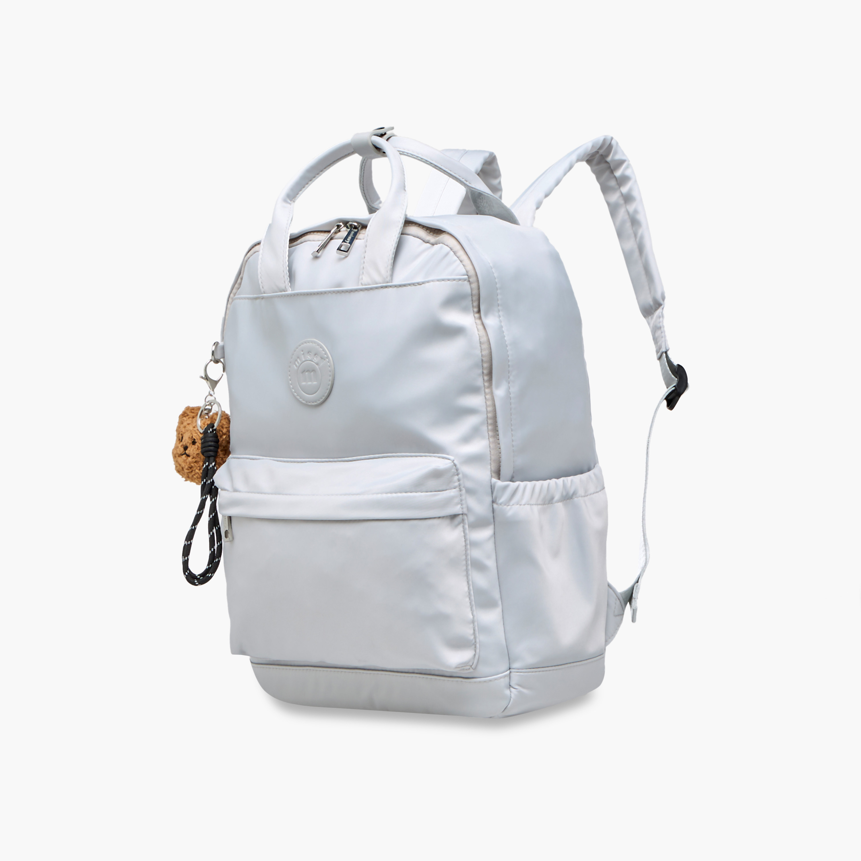Missy Logo Applique Backpack with Adjustable Strap and Zip Closure - 12x30x41 cm-women-bagsandwallets-backpacks-image-2