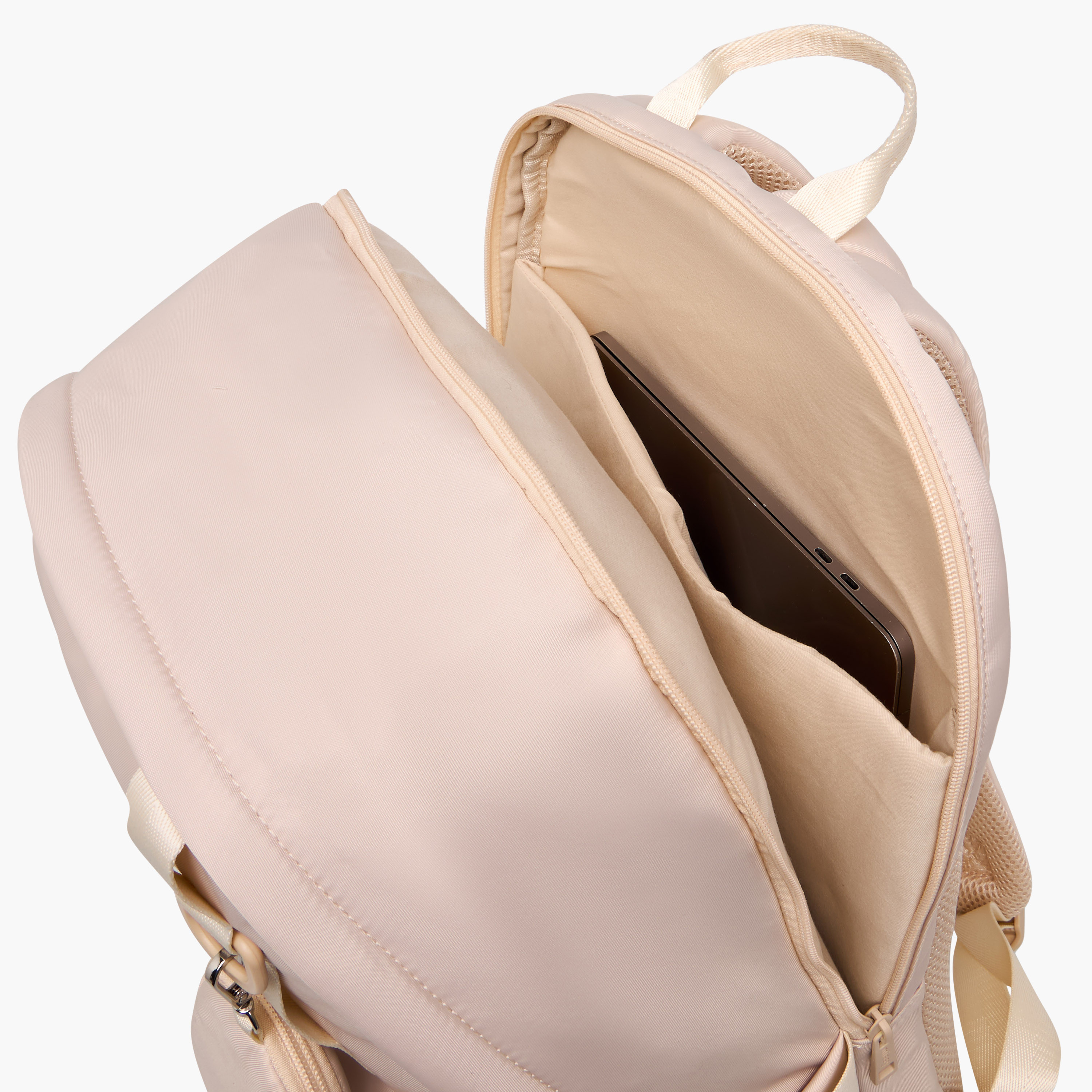 Missy Solid Backpack with Adjustable Shoulder Straps and Pouch-women-bagsandwallets-backpacks-image-9