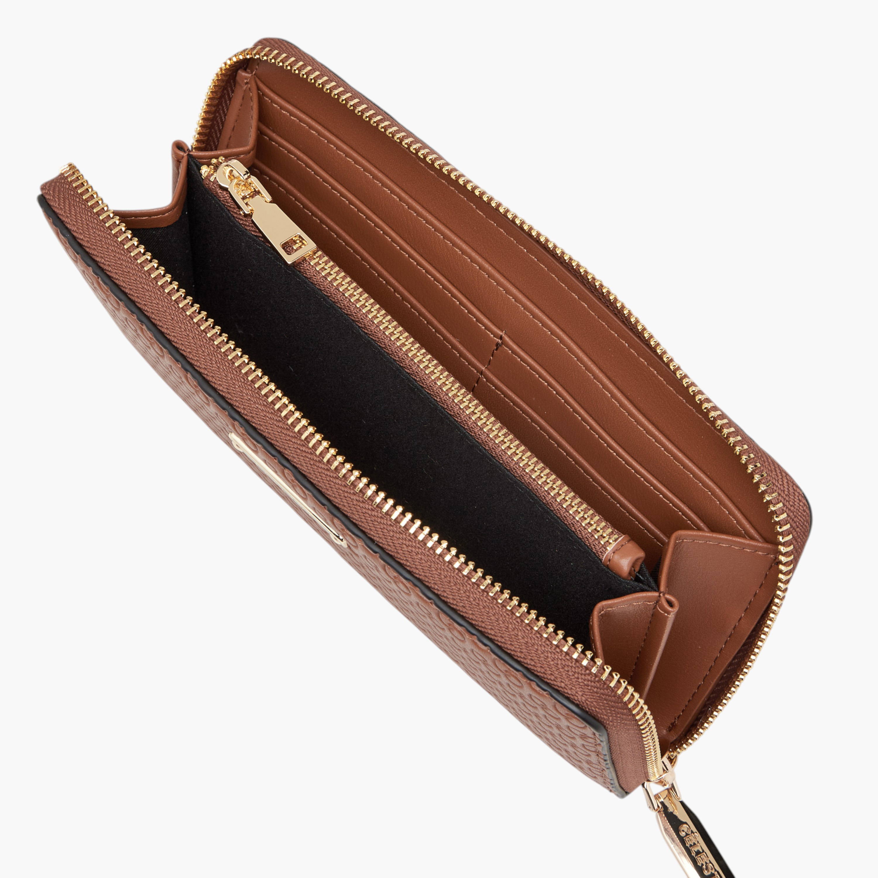 محفظة بسحاب إغلاق دائري ونقوش مونوجرام من سيليست-women-bagsandwallets-wallets-image-5