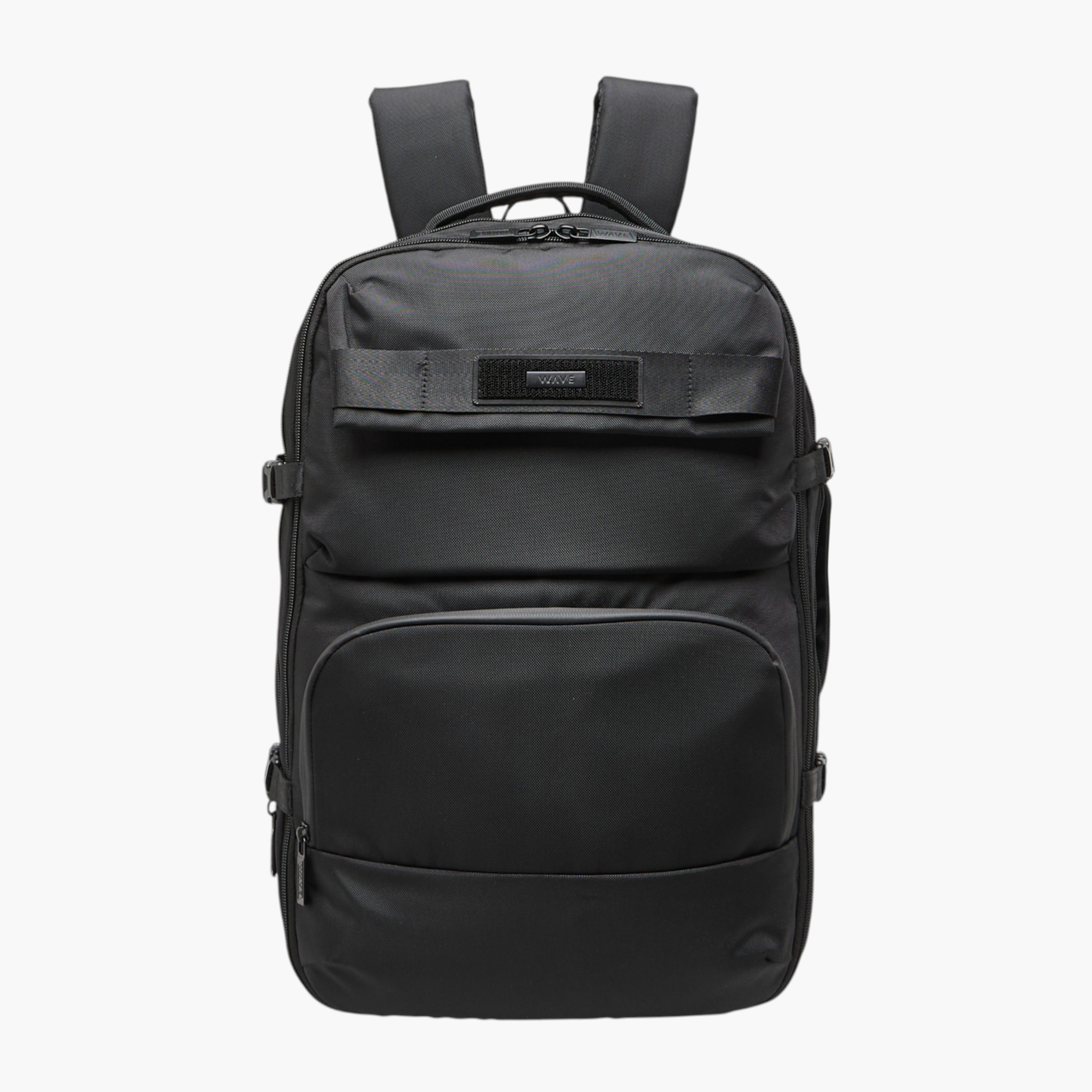 WAVE Solid Backpack with Adjustable Straps and Zip Closure-travel-luggagesandbags-backpacks-image-1
