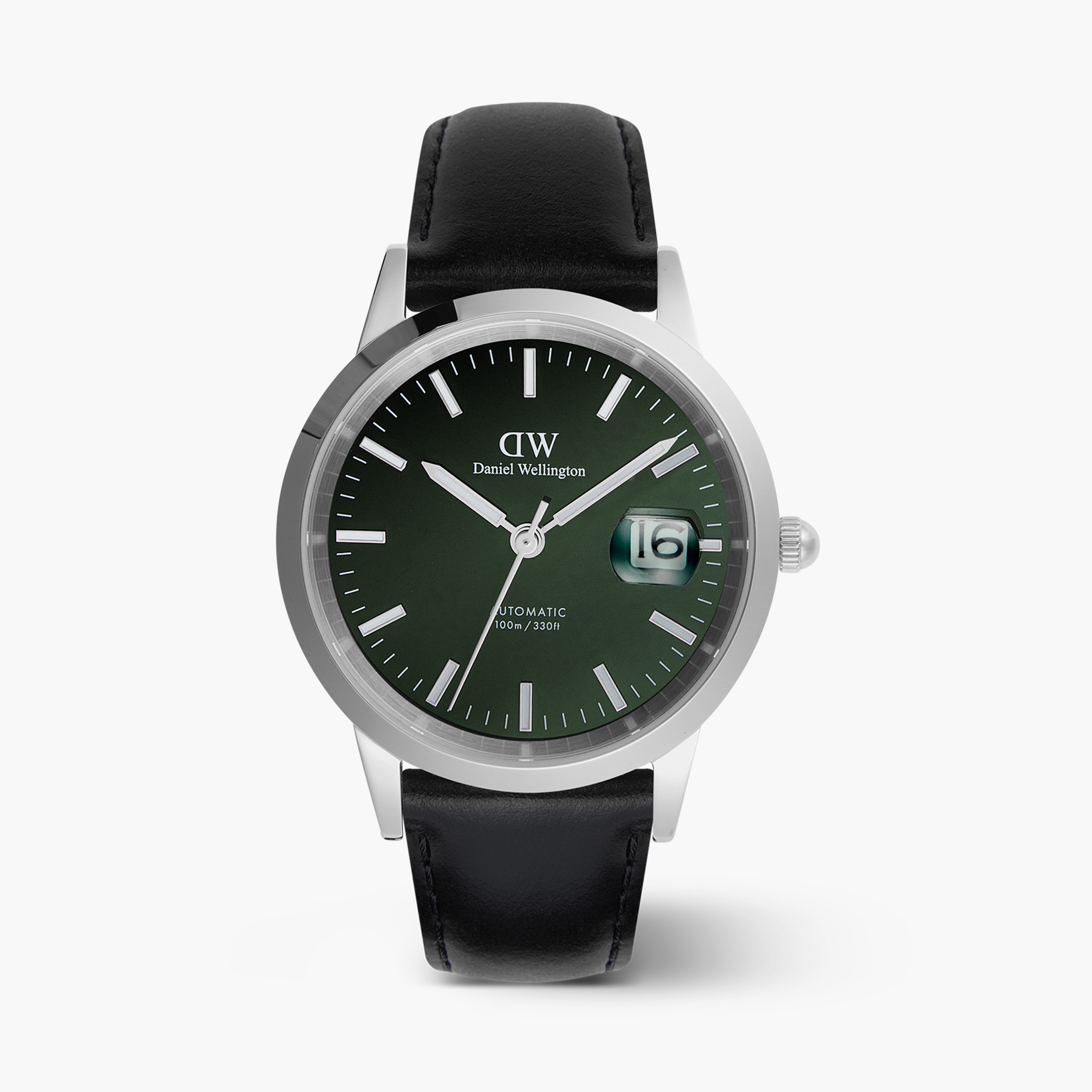 Daniel Welington Men's 40MM Silver Analog Leather Strap Watch | DW00100756-men-watchesandjewellery-watches-image-1