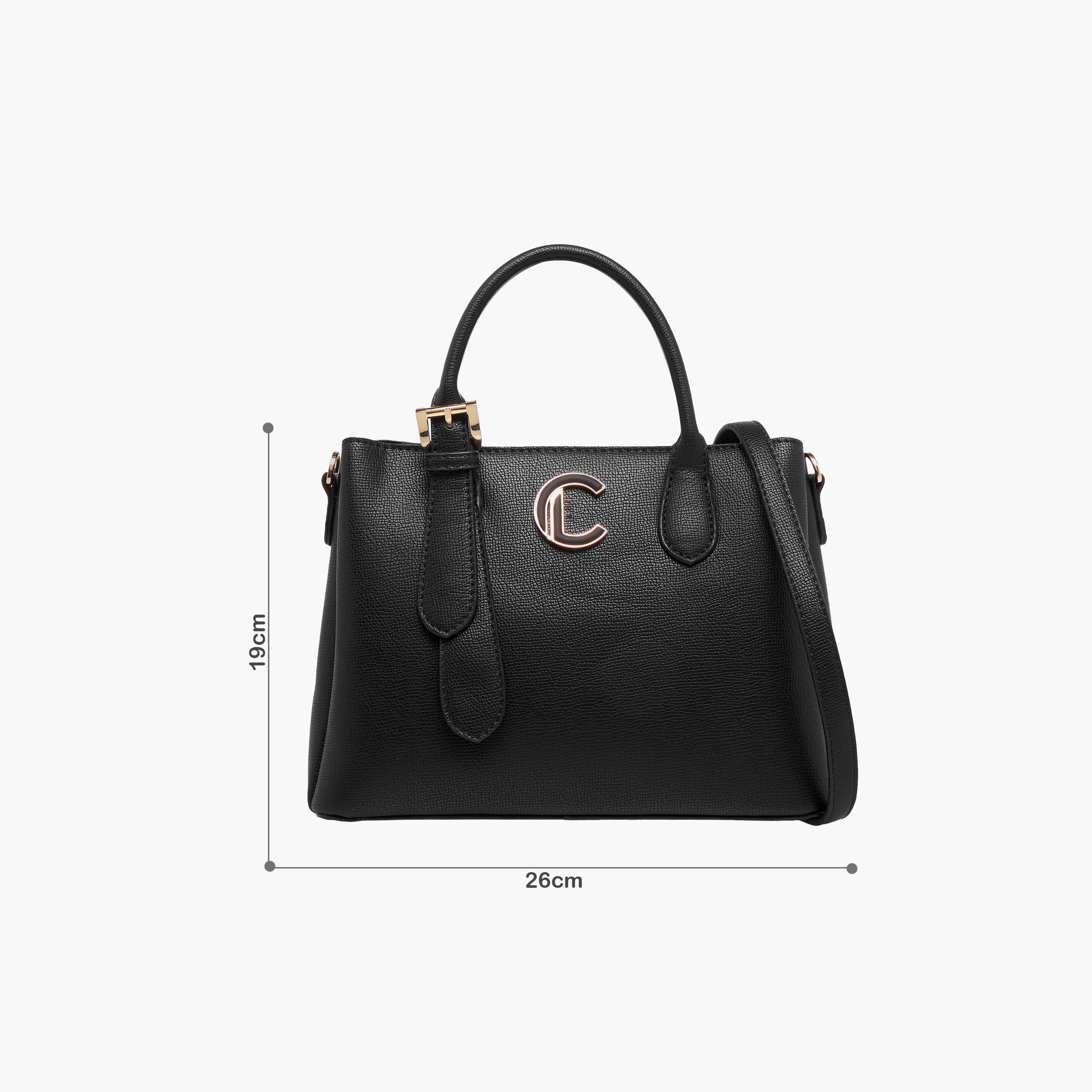 Le Confort Textured Tote Bag with Detachable Strap and Zip Closure-women-bagsandwallets-handbags-image-2