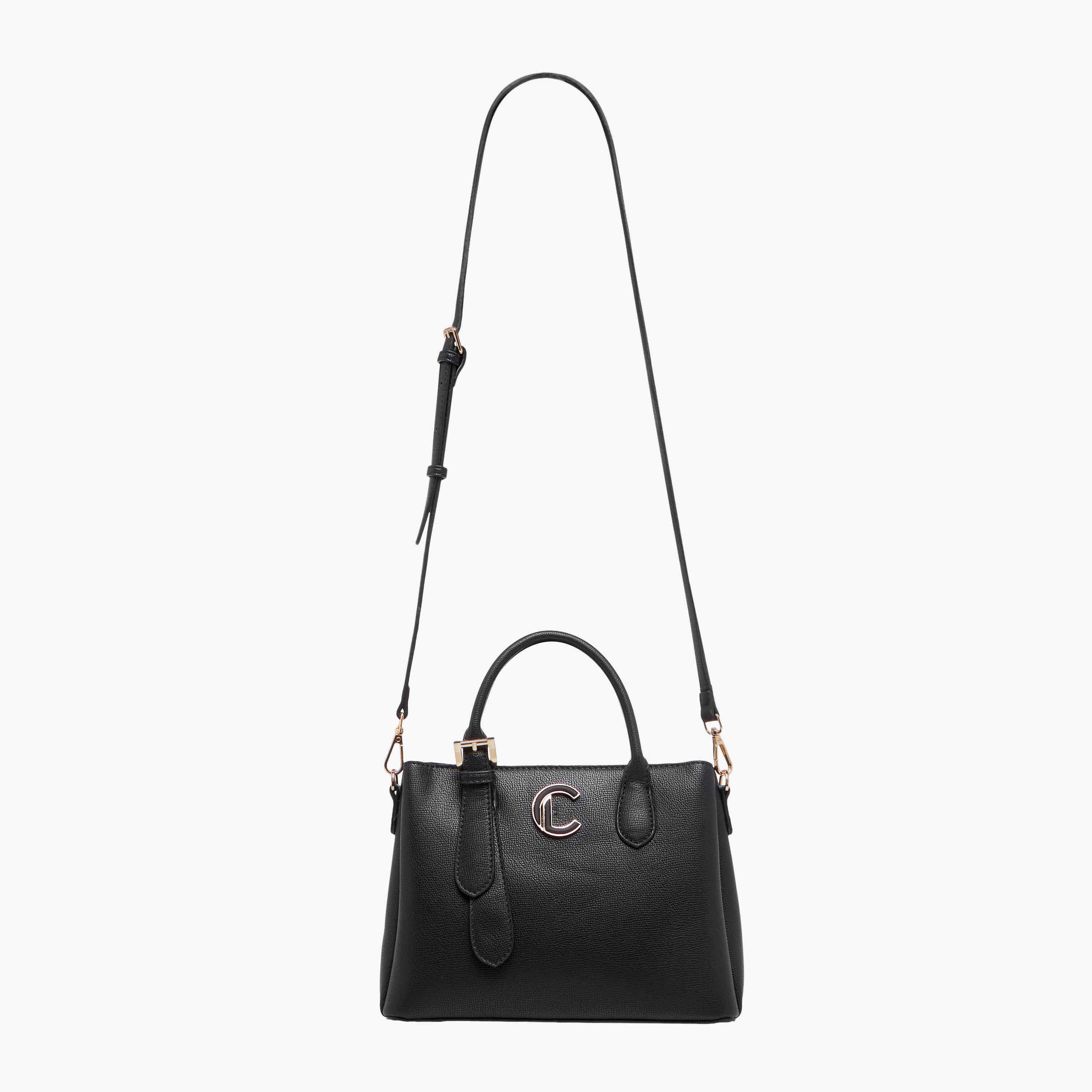 Le Confort Textured Tote Bag with Detachable Strap and Zip Closure-women-bagsandwallets-handbags-image-4