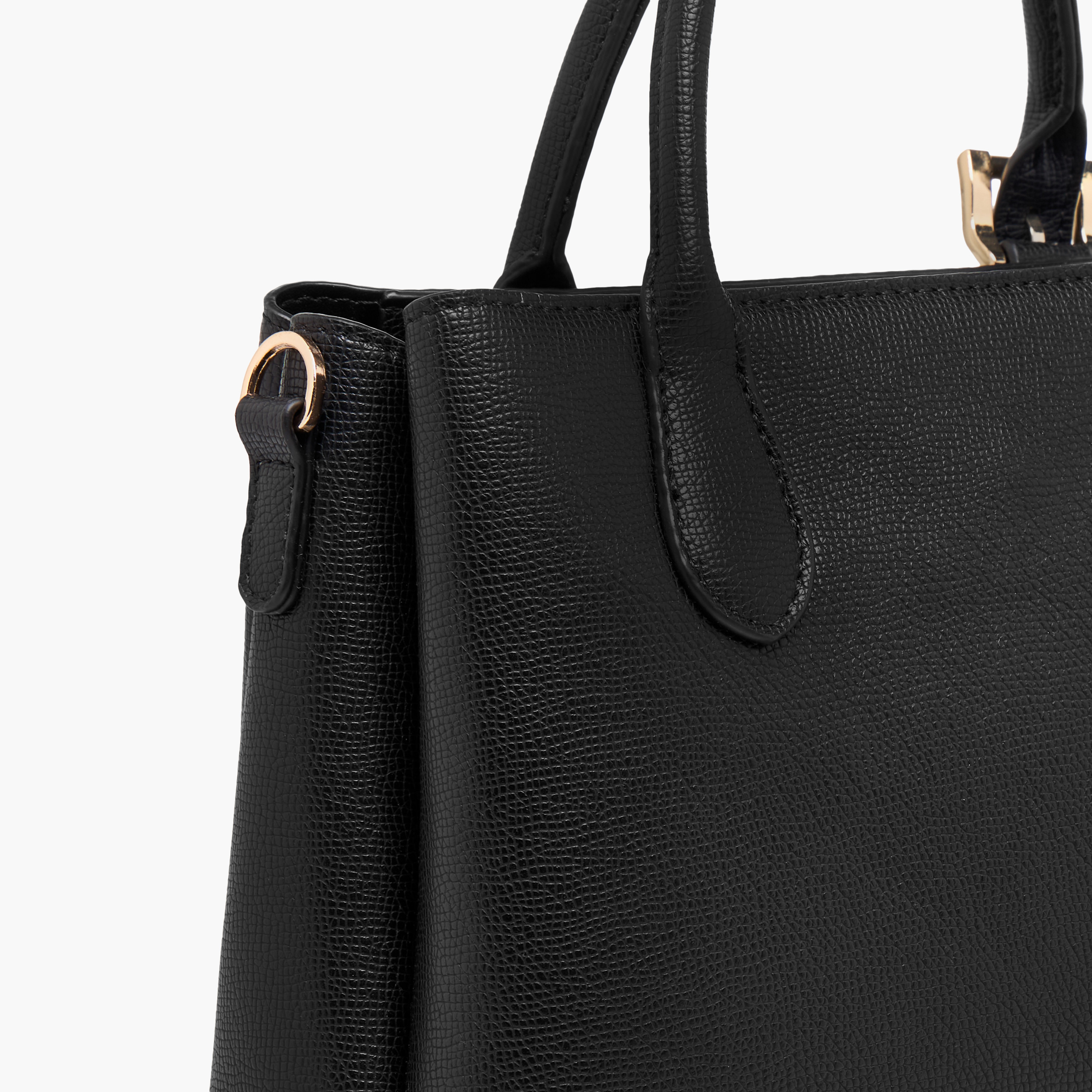 Le Confort Textured Tote Bag with Detachable Strap and Zip Closure-women-bagsandwallets-handbags-image-6