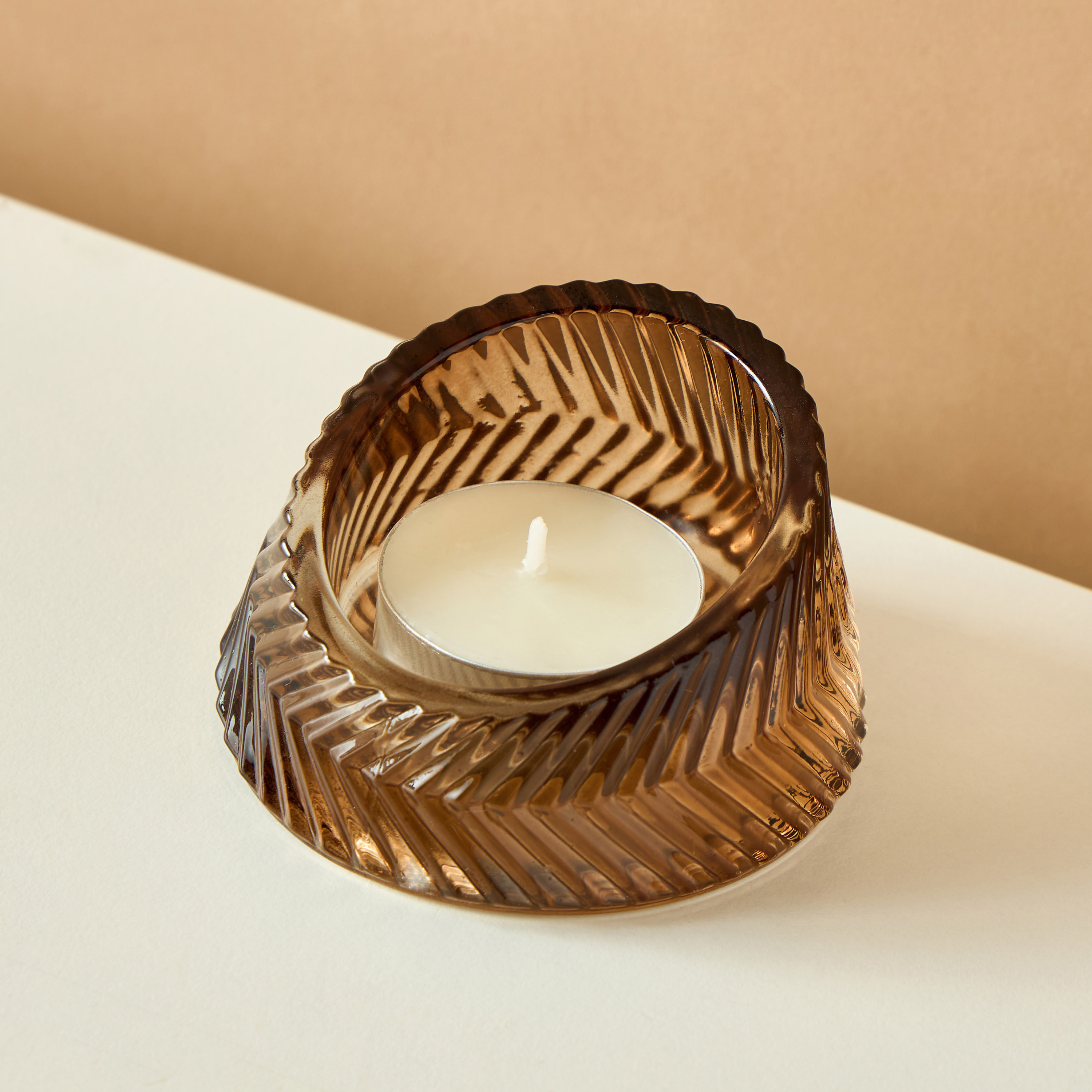 Textured Glass Tealight Candleholder - Set of 2-household-homefragrance-candles-image-4