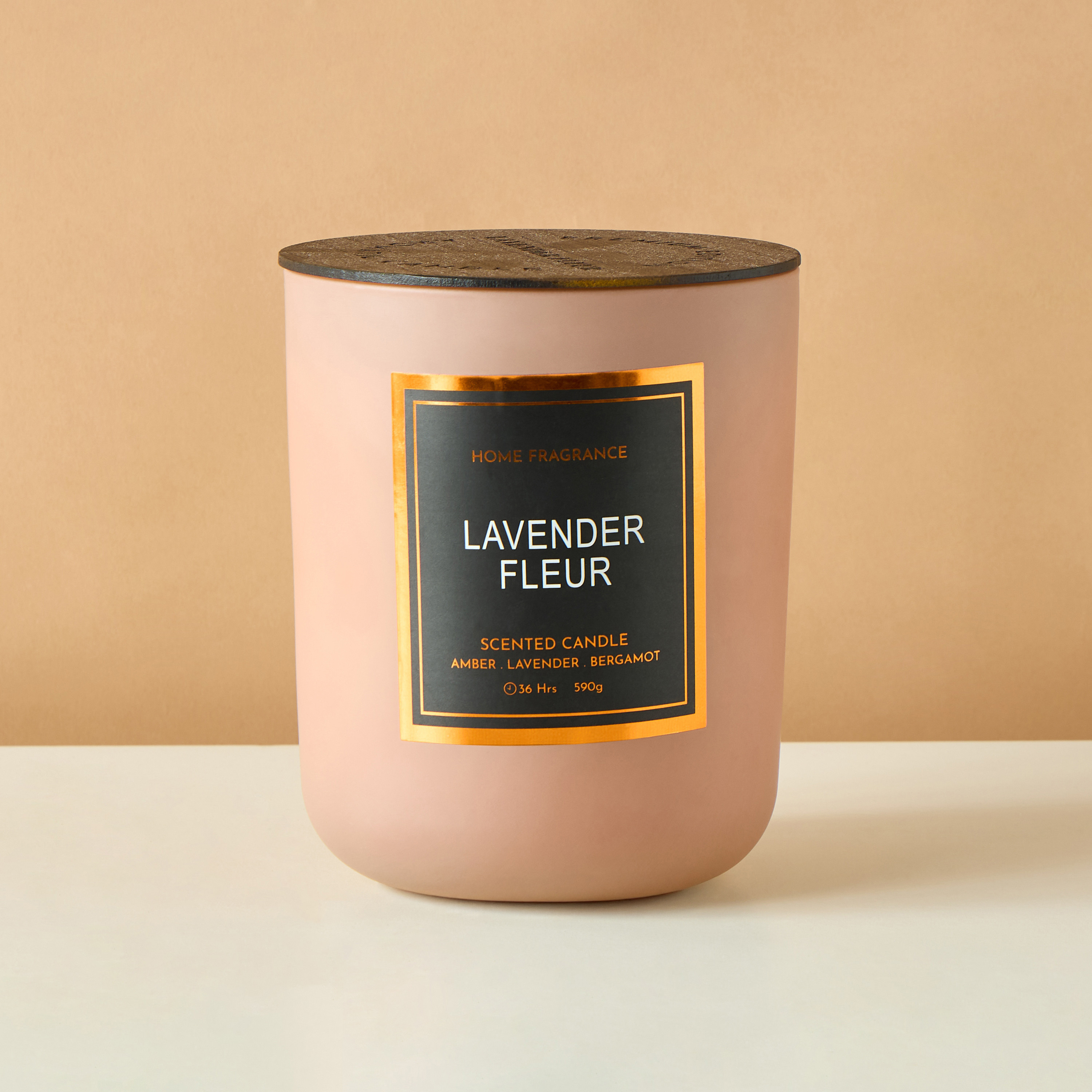 Elegance Matt  Lavender Fleur Scented Glass Jar Candle - 590 gms-household-homefragrance-candles-image-2