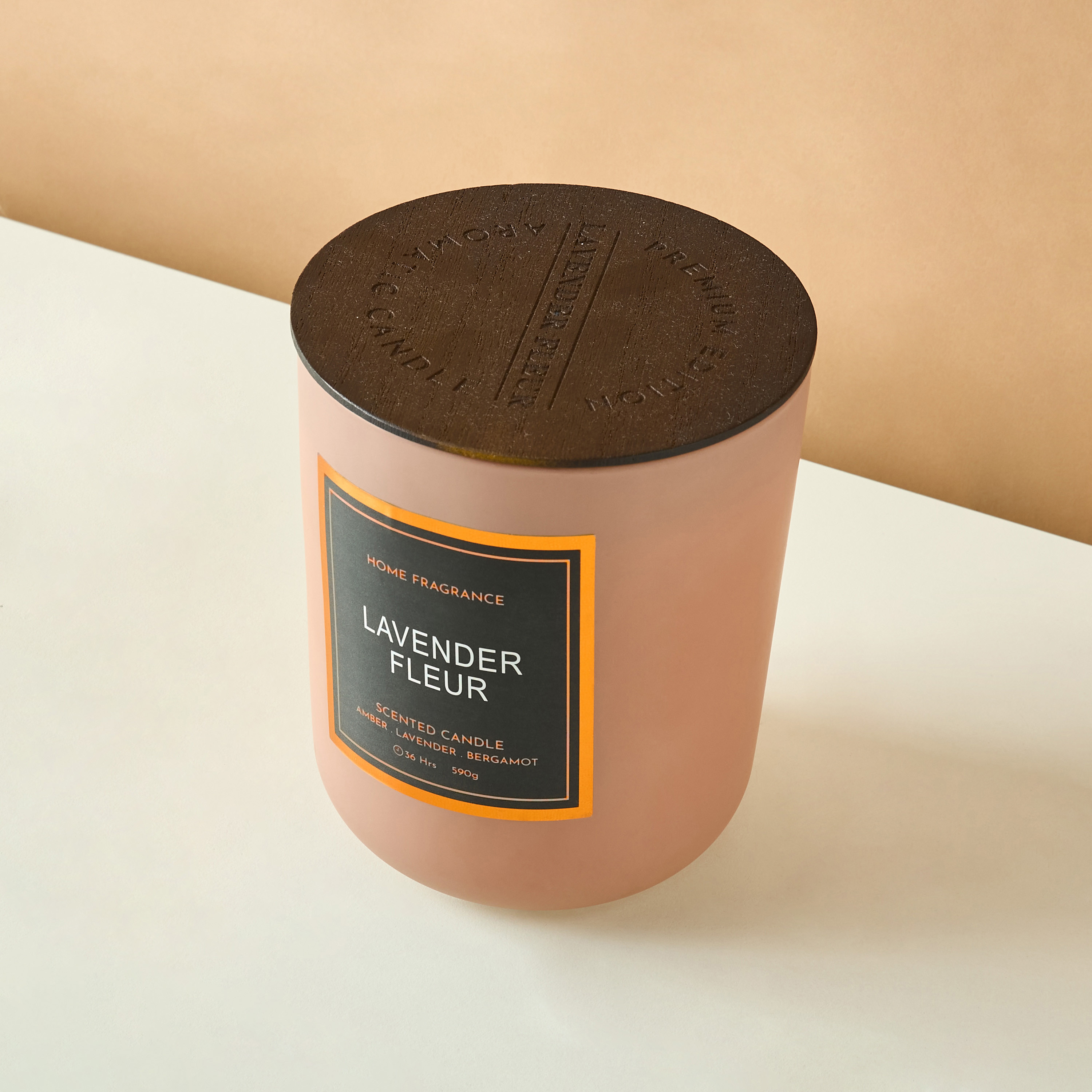 Elegance Matt  Lavender Fleur Scented Glass Jar Candle - 590 gms-household-homefragrance-candles-image-3
