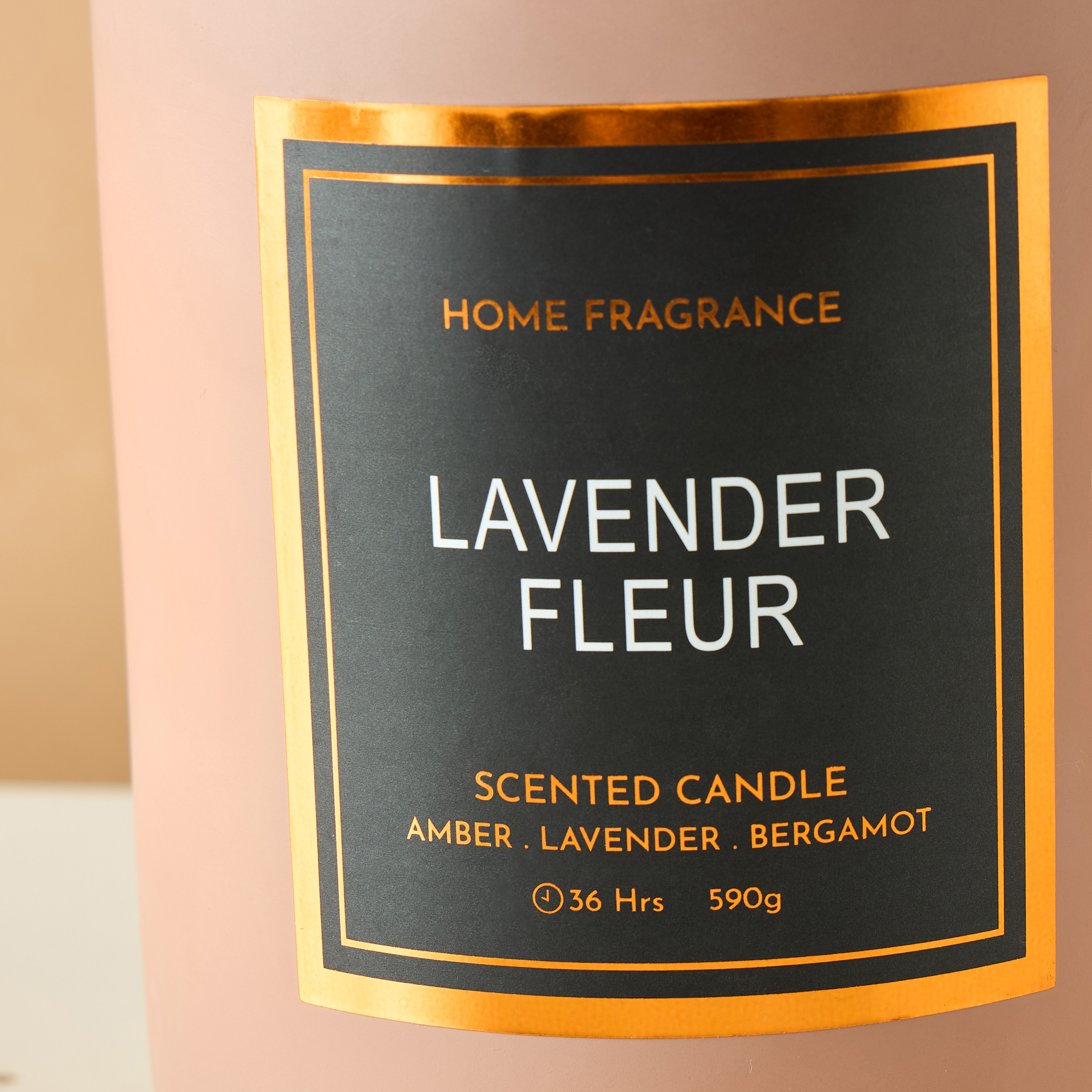 Elegance Matt  Lavender Fleur Scented Glass Jar Candle - 590 gms-household-homefragrance-candles-image-5