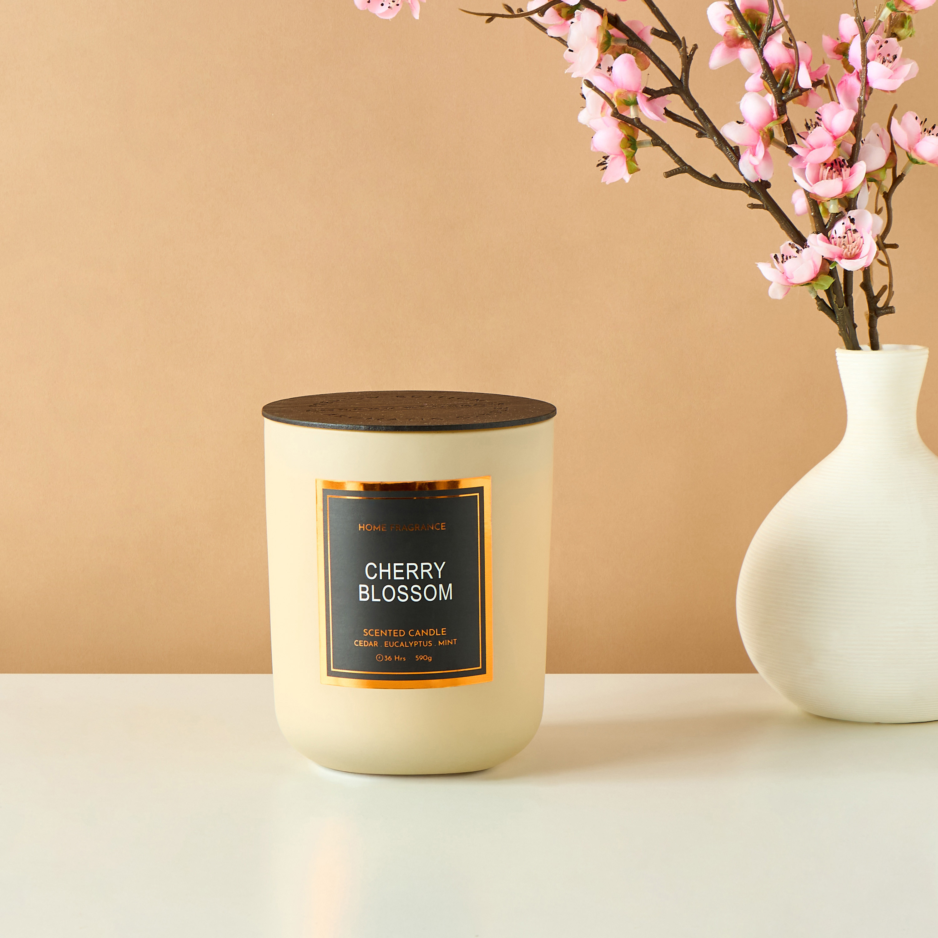 Elegance Matt  Lavender Fleur Scented Glass Jar Candle - 590 gms-household-homefragrance-candles-image-1