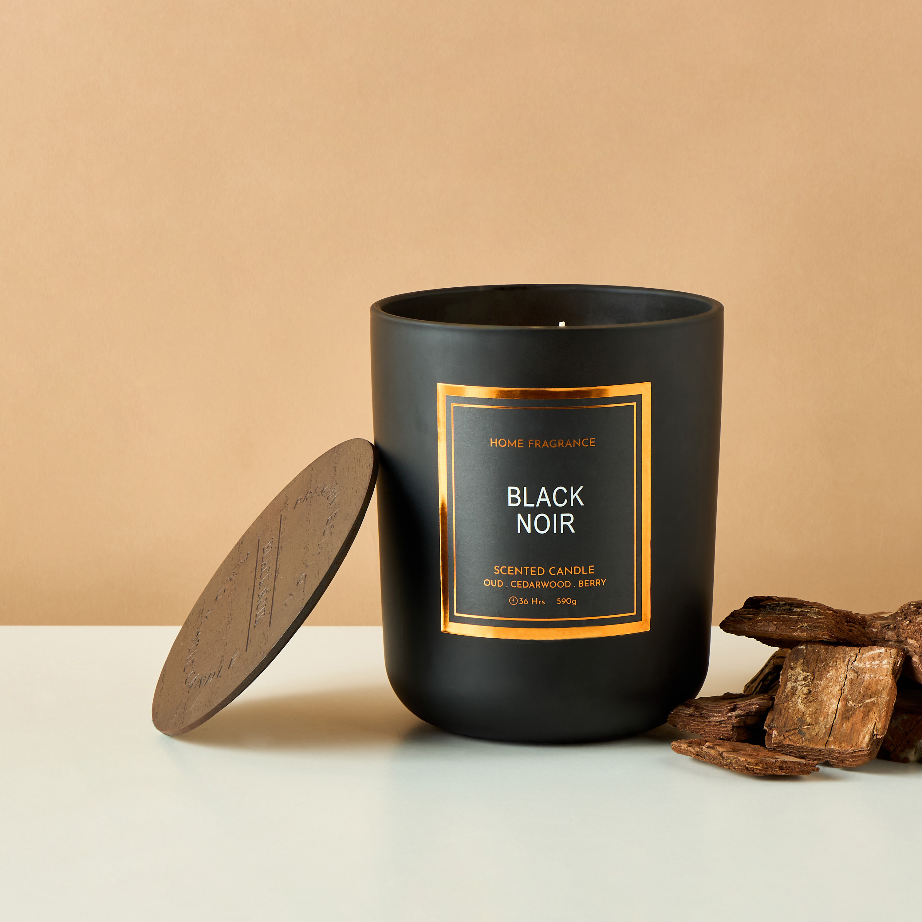 Elegance Matt  Lavender Fleur Scented Glass Jar Candle - 590 gms-household-homefragrance-candles-image-1