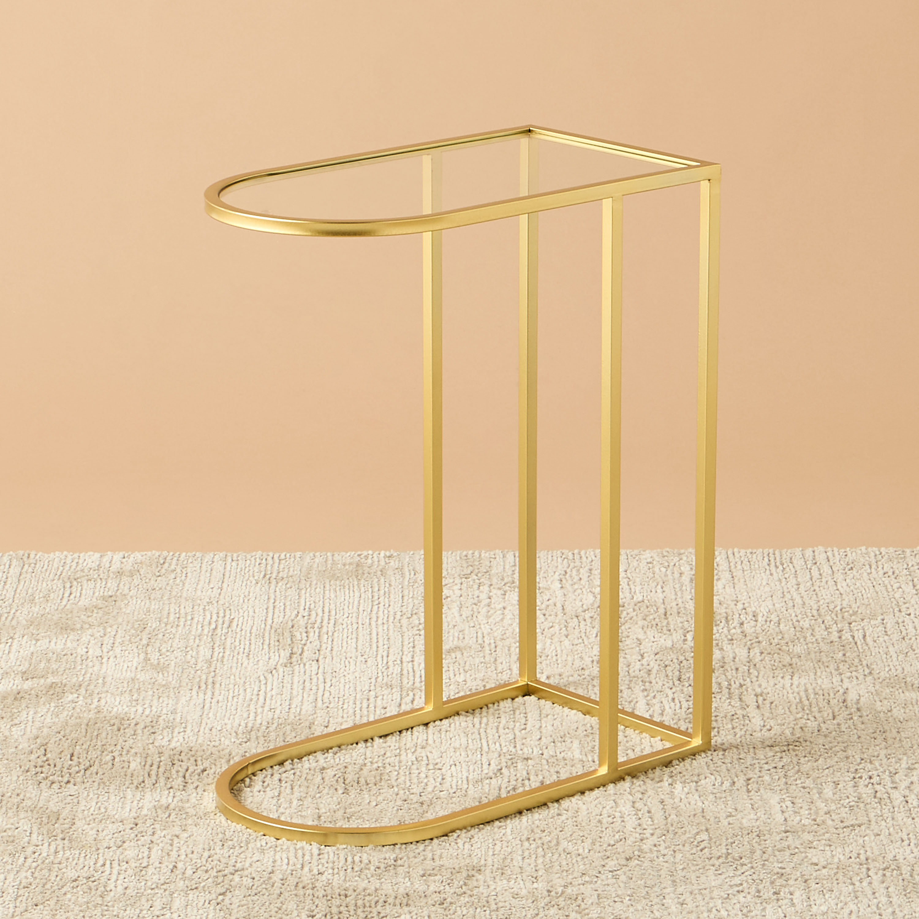 Glass Top Side Table with Pedestal Base-furniture-livingroom-sideandendtables-image-1