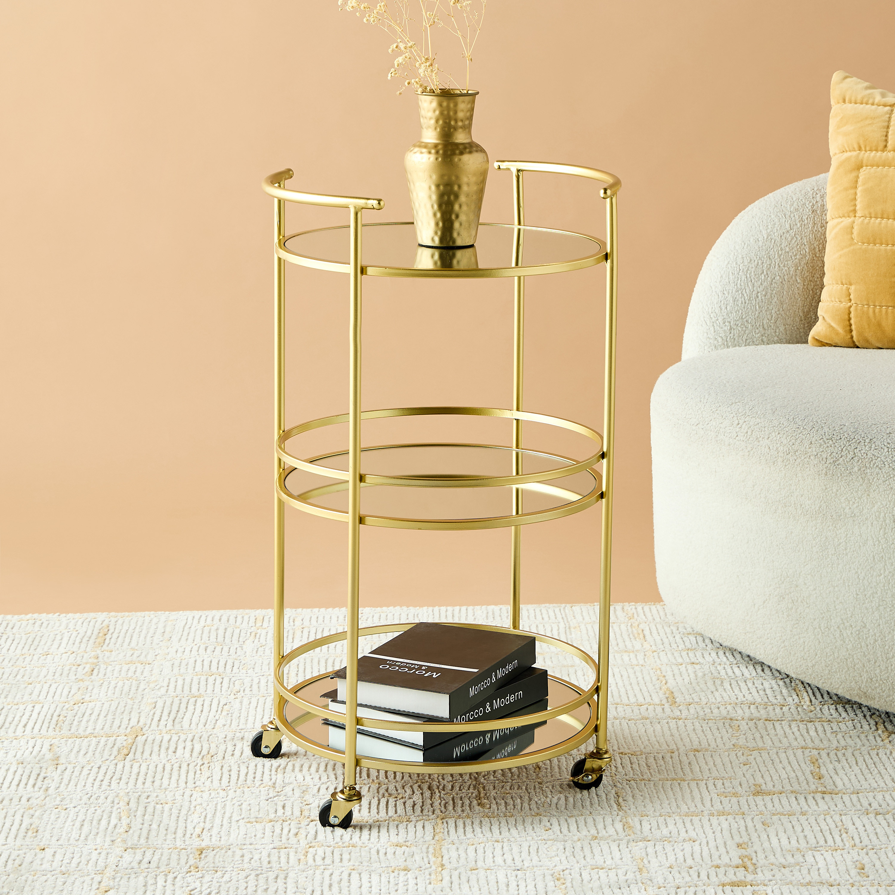 Metal 3-Tier Kitchen Trolley -  44x40x75 cms-household-kitchen-kitchenorganising-kitchentrolleys-image-1