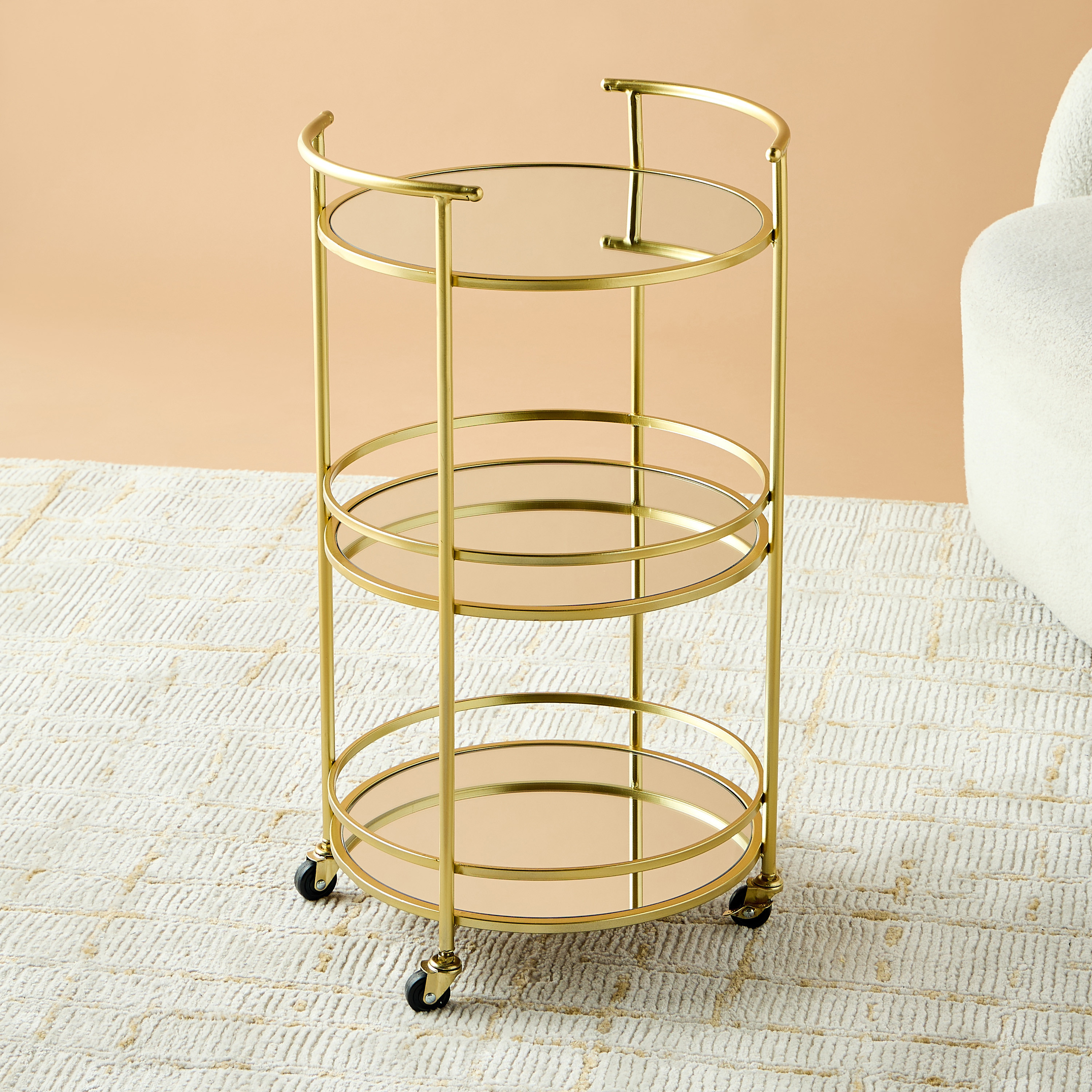Metal 3-Tier Kitchen Trolley -  44x40x75 cms-household-kitchen-kitchenorganising-kitchentrolleys-image-2