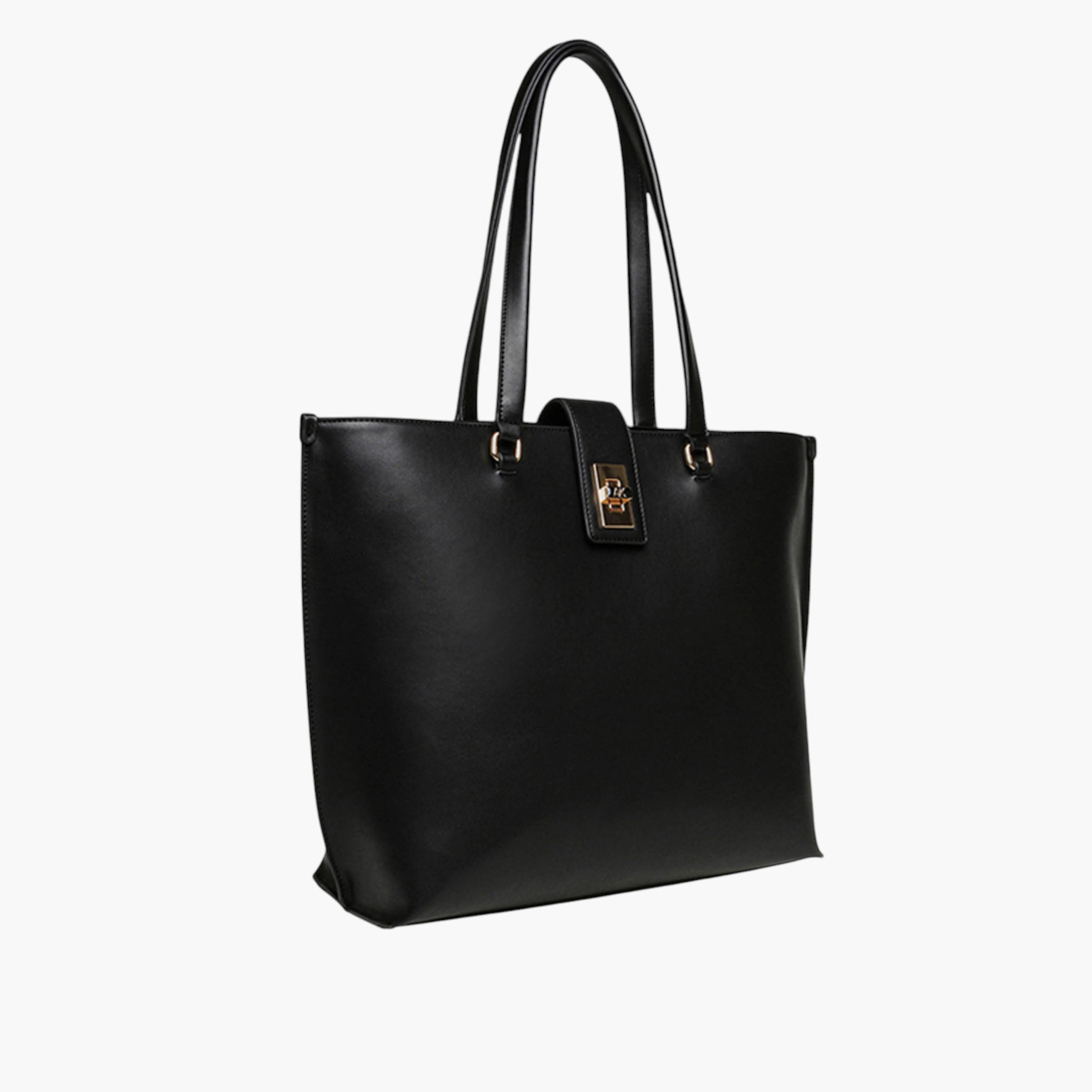 Anne Klein Solid Tote Bag with Twist Lock Closure and Double Handle-women-bagsandwallets-handbags-image-4