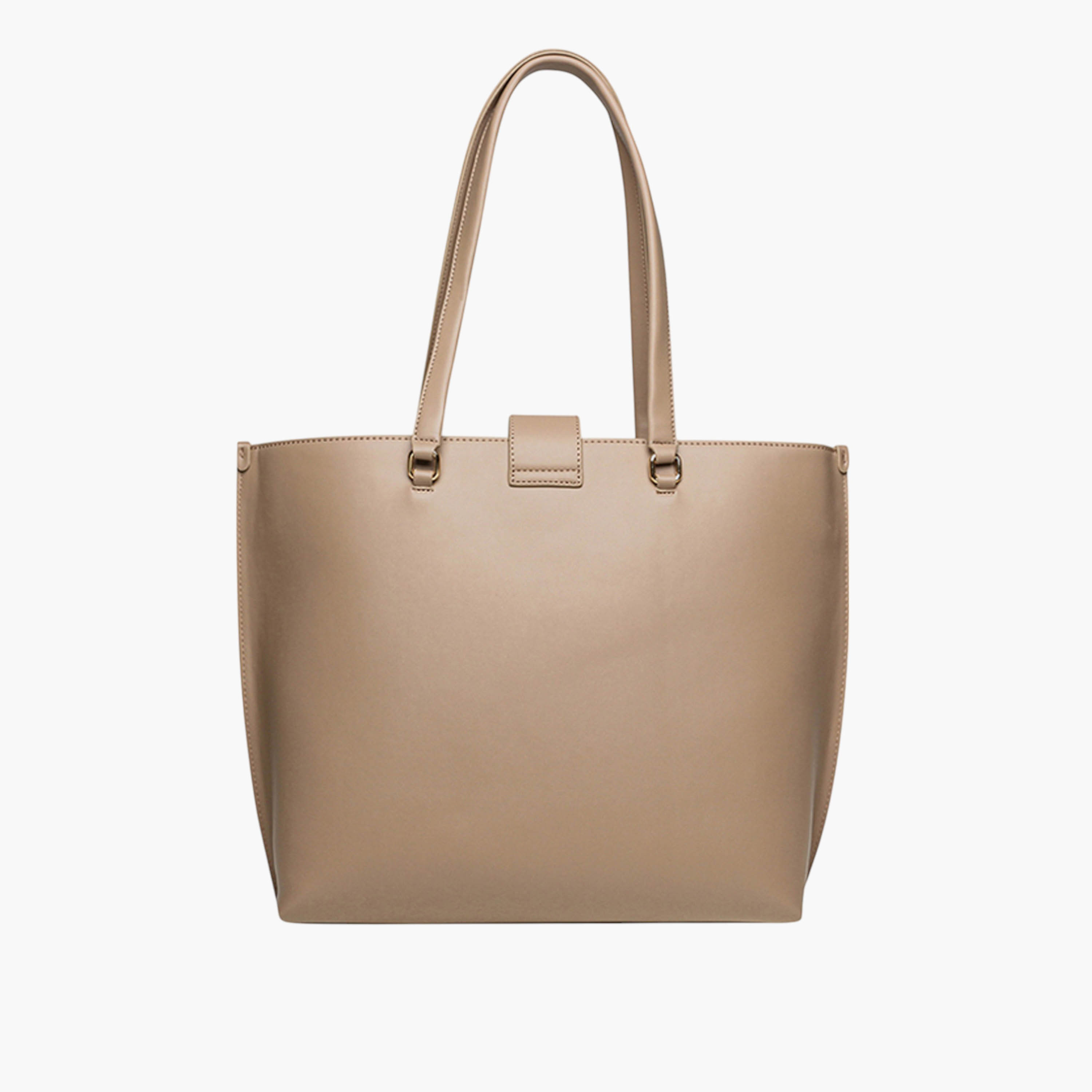 شنطة توتي سادة بقفل ملتوي ومقبض مزدوج من آن كلاين-women-bagsandwallets-handbags-image-2