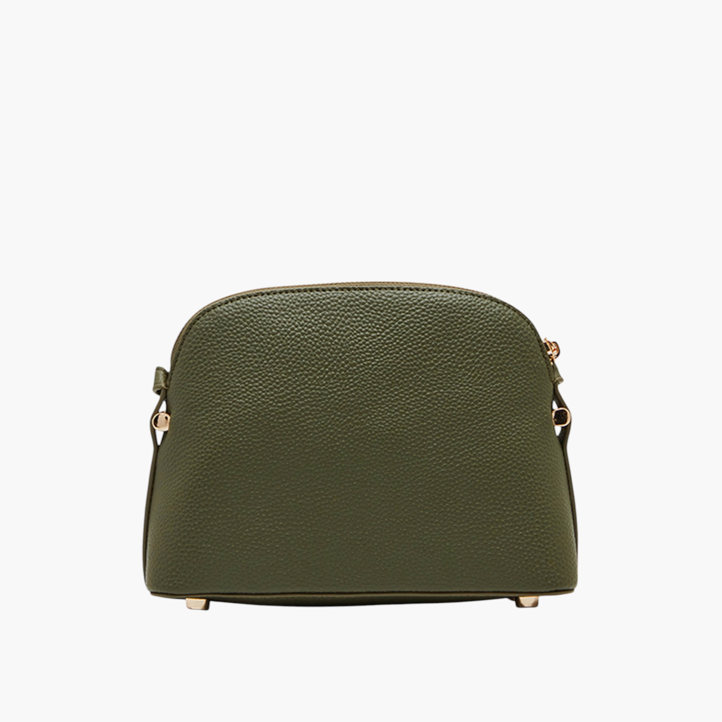 شنطة كروس بودي بارزة الملمس مع حزام قابل للتعديل وسحاب إغلاق من آن كلاين-women-bagsandwallets-handbags-image-2