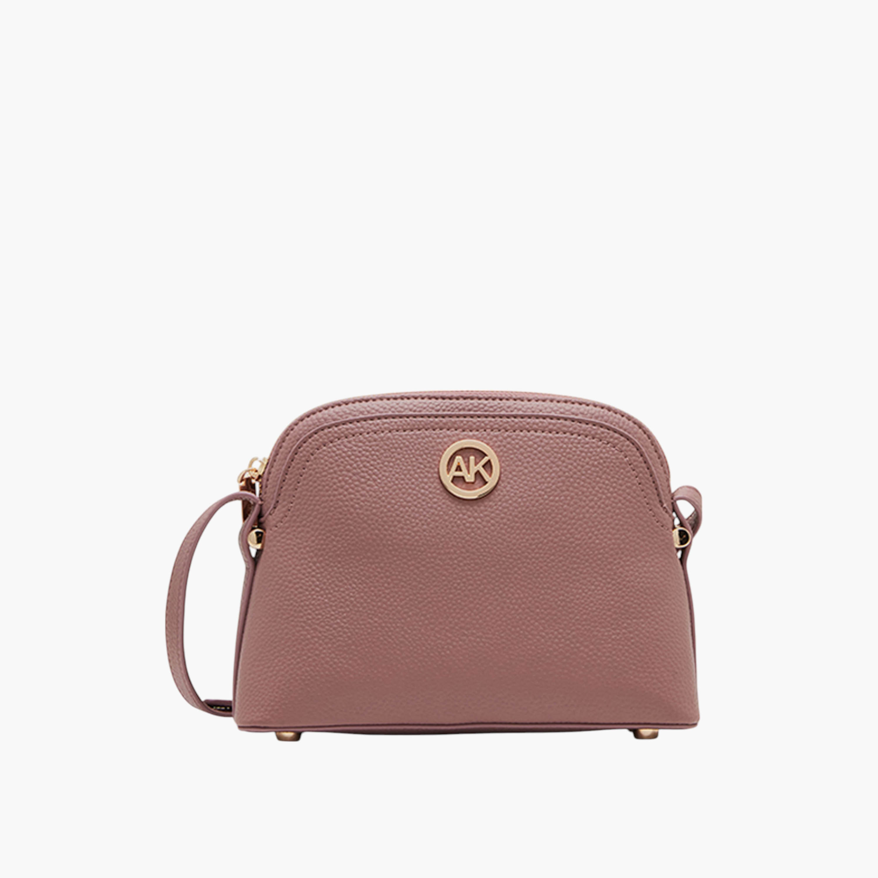 شنطة كروس بودي بارزة الملمس بحزام قابل للتعديل وسحاب إغلاق من آن كلاين-women-bagsandwallets-handbags-image-1