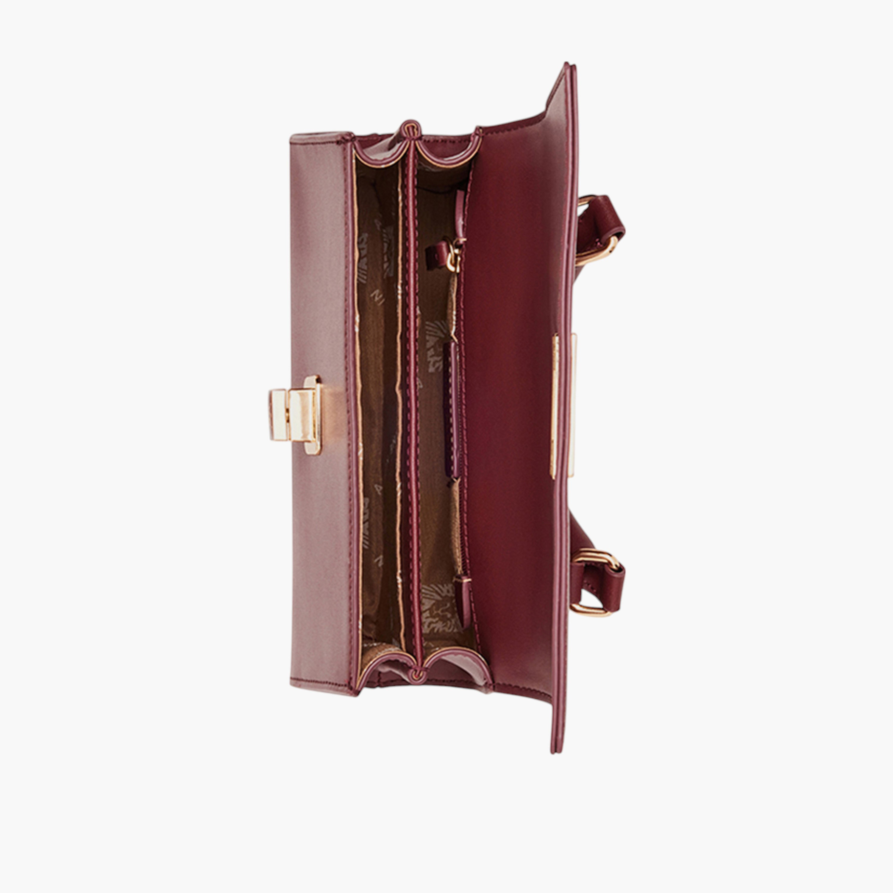 Anne Klein Solid Handbag with Twist Lock Closure and Top Handle-women-bagsandwallets-handbags-image-5